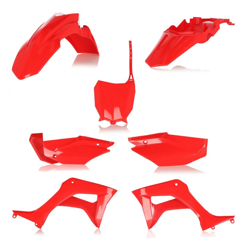 Acerbis 19+ Honda CRF110F Full Plastic Kit Red - Durable Replacement Body Kit for Off-Road Motorcycle Racing & Trail Riding