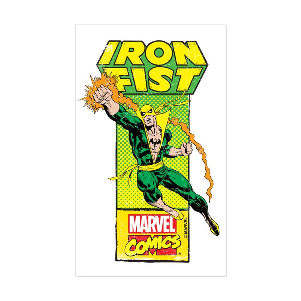 Iron Fist Masthead Rectangle Bumper Sticker - Durable Vinyl Car Decal for Cars, Trucks & Laptops - Perfect for Marvel Fans, Superhero Enthusiasts & Comic Book Lovers