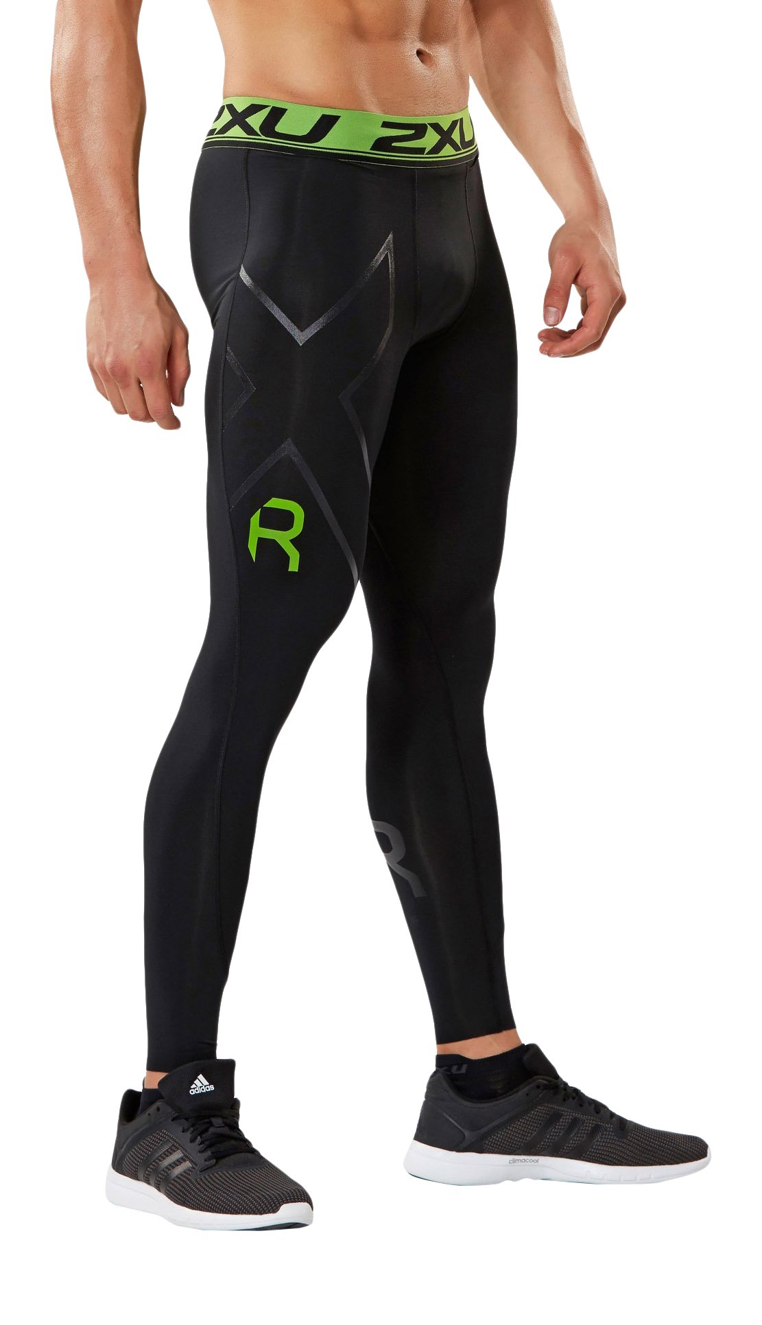 2XU Men's Refresh Recovery Compression Tights - High Performance Post-Workout Muscle Recovery Tights with Powerful Graduated Compression - Black/Nero - Ideal for Running, Gym Training & Athletic Recovery