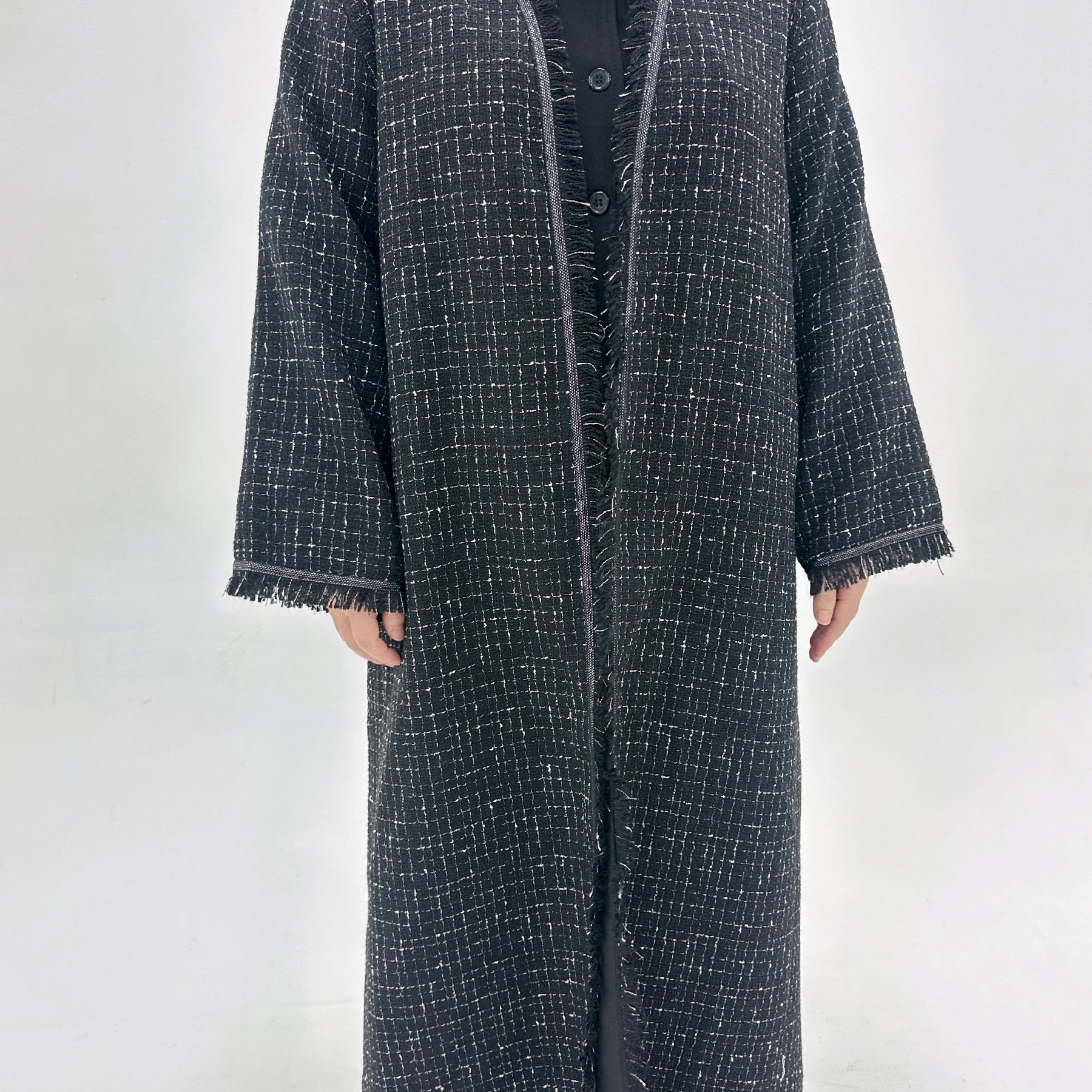 Clara Tweed Duster Coat in Camel Color - Elegant Women's Outerwear for Fall & Winter | Perfect for Office, Date Night & Special Occasions