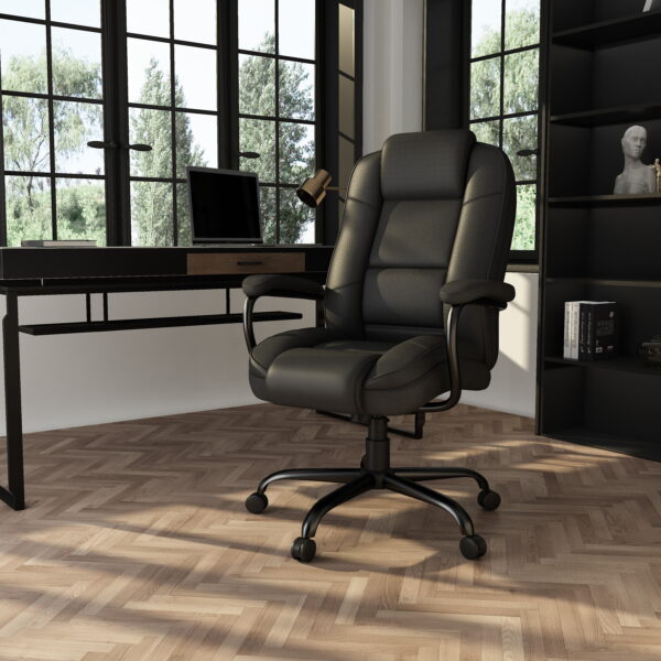 Boss Heavy Duty Executive Chair with 400 lb Weight Capacity - B992 BK - Ergonomic Office Chair for Home & Business Workspaces