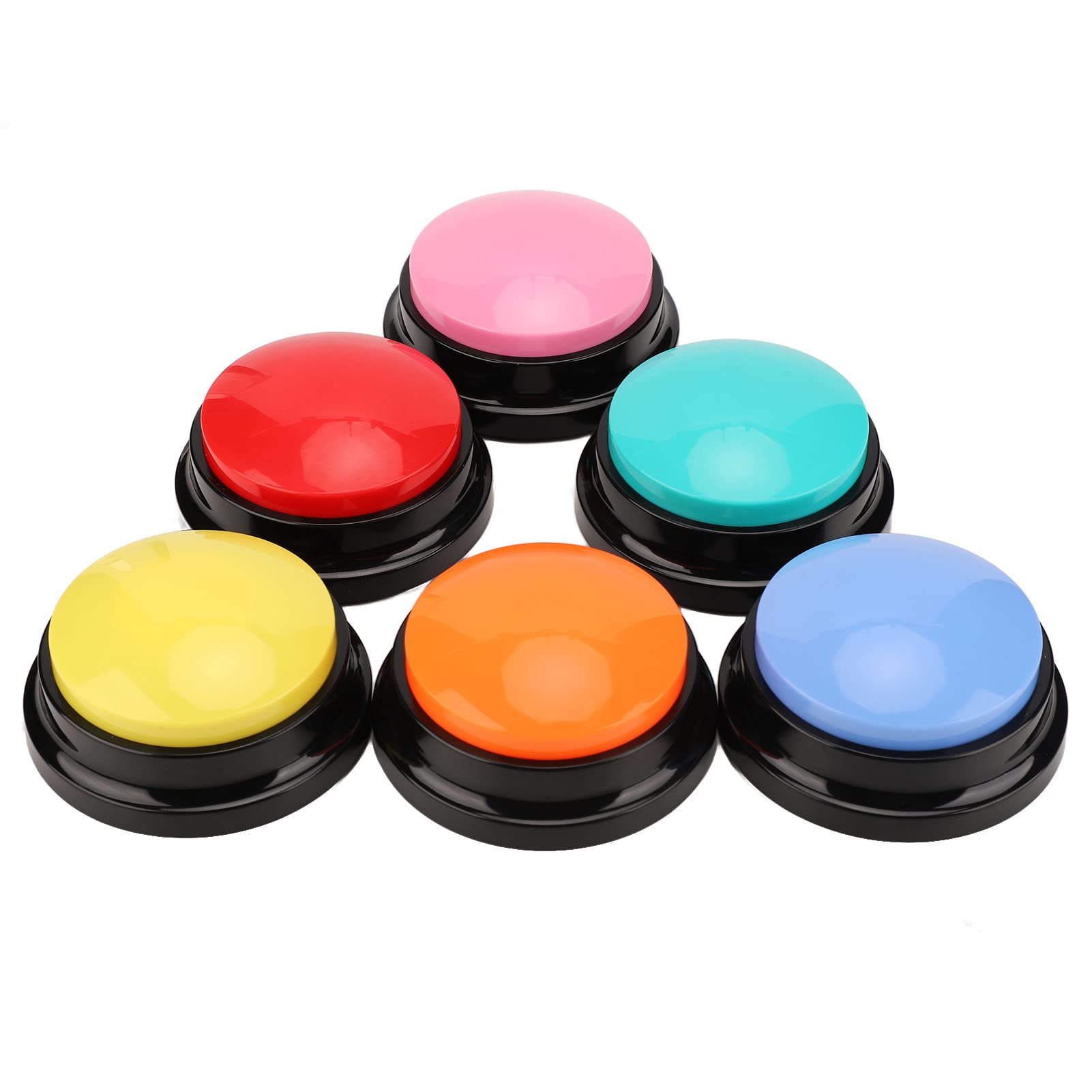 Cuifati 6Pcs Dog Training Buzzers - Multifunctional Pet Training Buttons with 30-Second Recording for Dogs & Cats | Perfect for Obedience Training, Trick Learning & Communication at Home