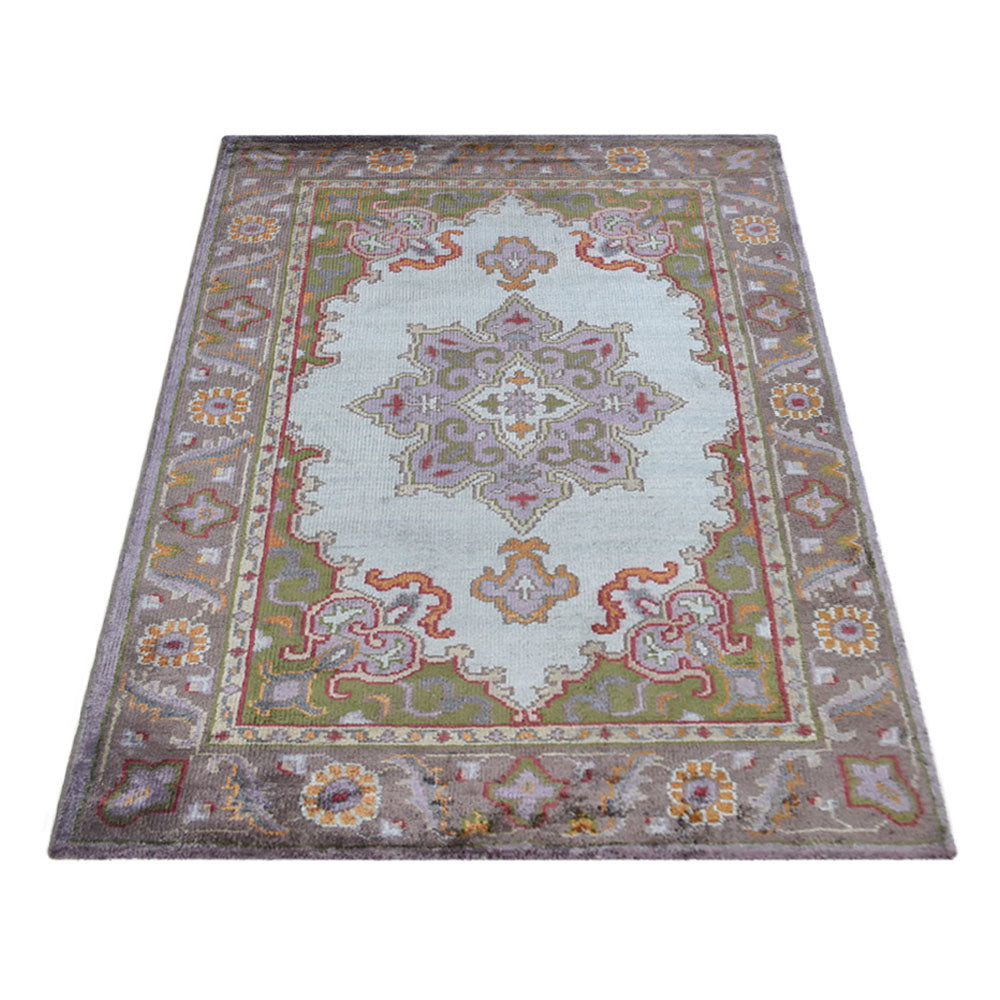 Hand-Knotted Hypnotic Rug - Premium Bohemian Style Area Rug for Living Room, Bedroom, or Meditation Space