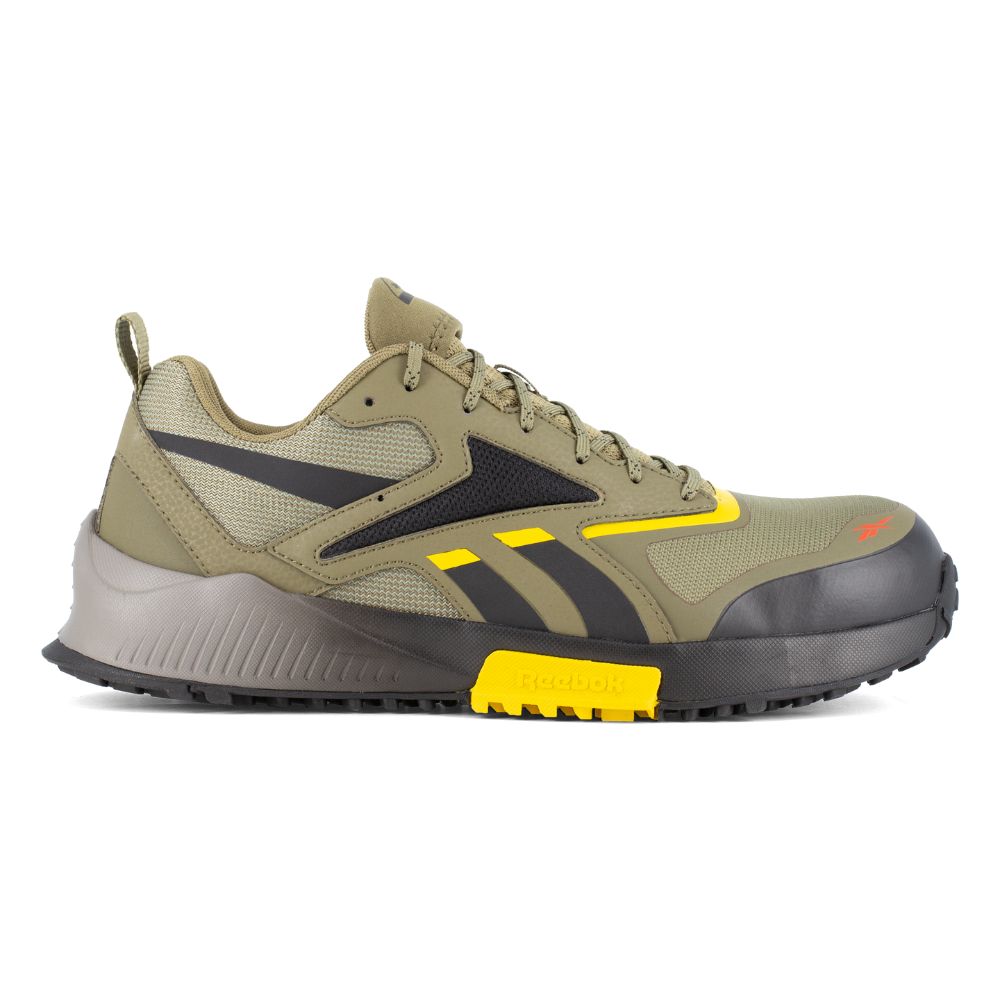 Reebok Lavante Trail 2 Men's Work Safety Shoes with Composite Toe - CSA Certified IB3240 (Green) - Durable & Comfortable for Construction, Warehouse & Outdoor Work