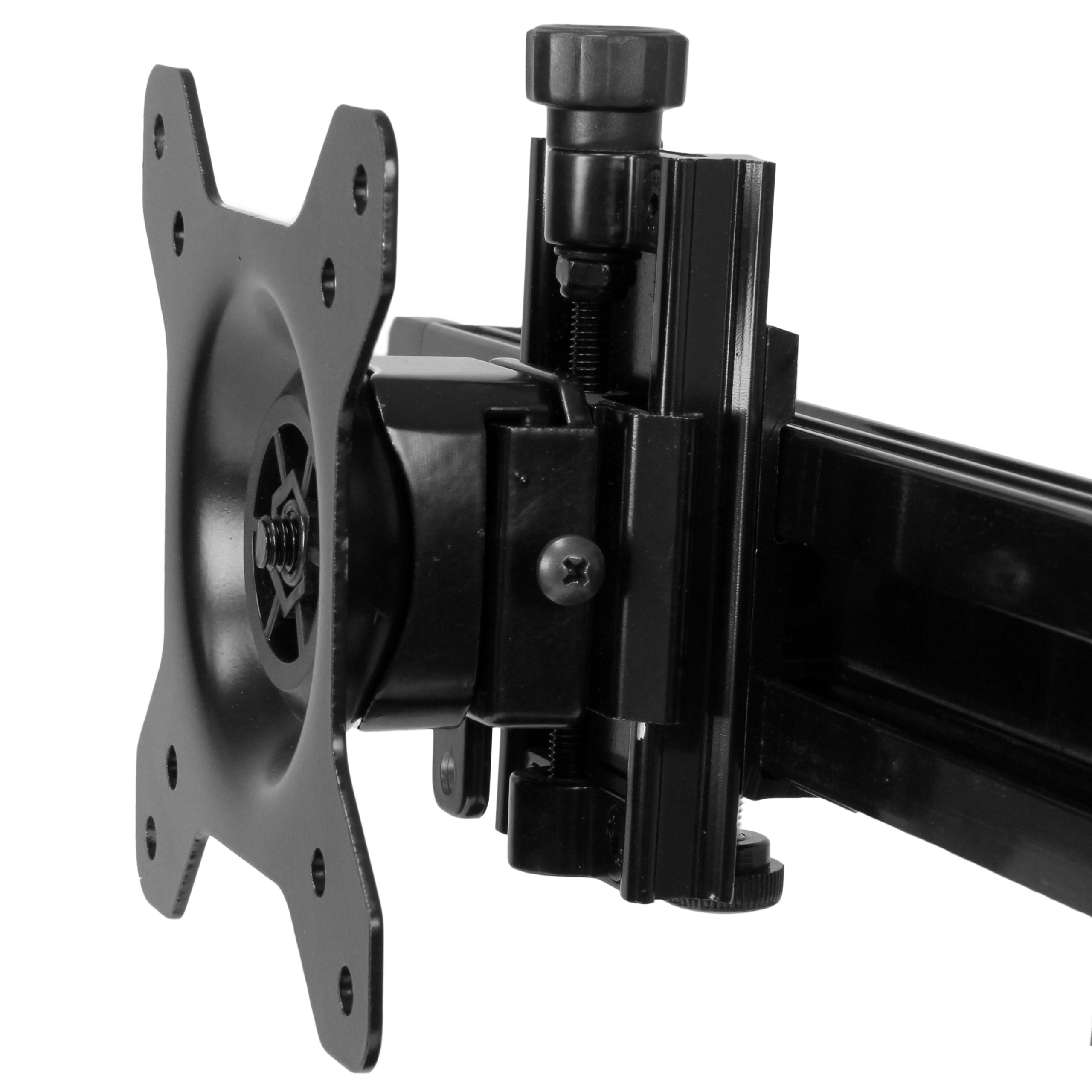 StarTech.com Dual Monitor Stand for 12'' to 24'' Screens - Adjustable VESA Mount with Low Profile Base - Horizontal Desk Mount for Home & Office (ARMBARDUO) | Perfect for Workspace Setup, Gaming & Productivity