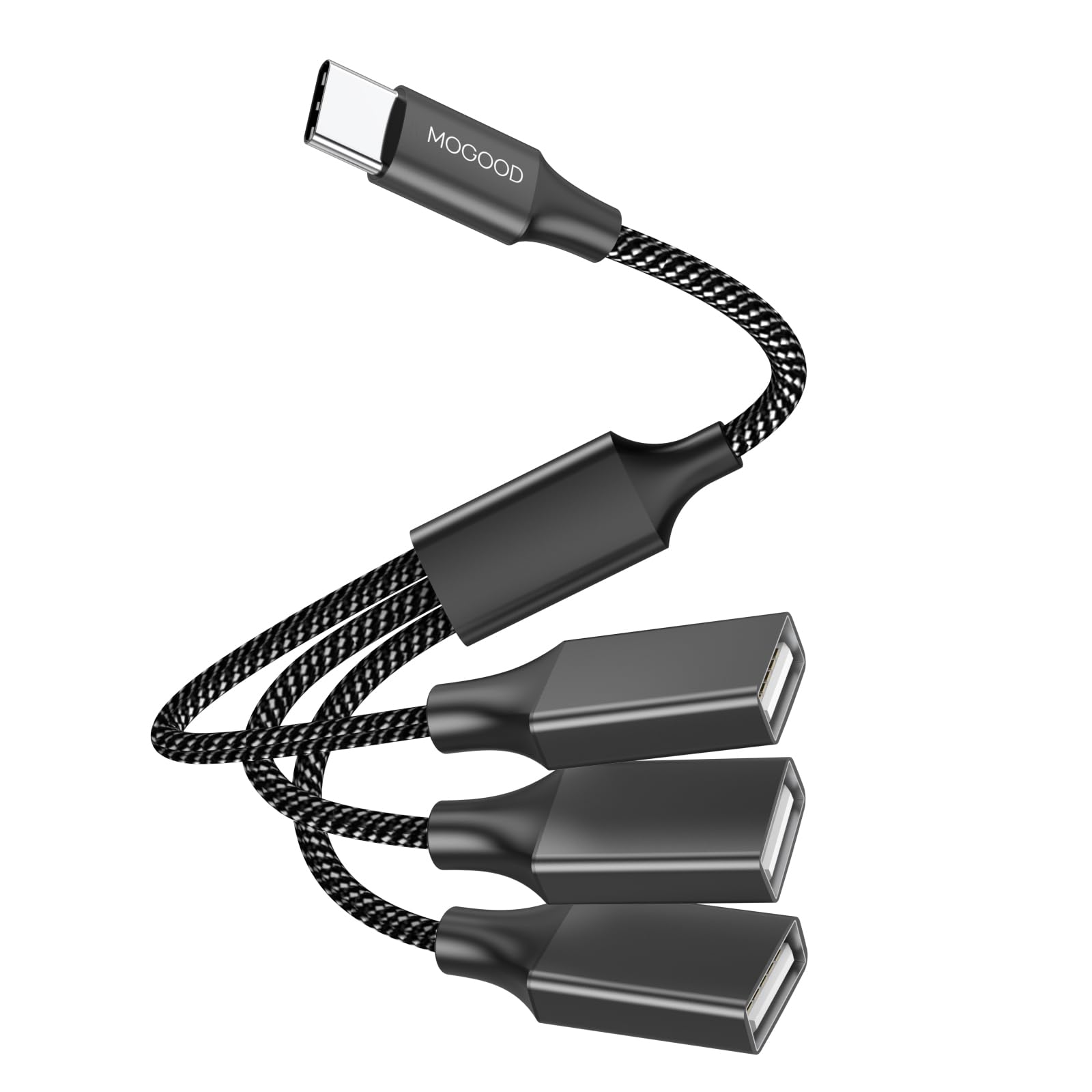 USB C to 3 USB A Female Splitter Adapter - 3-Port USB 2.0 Hub Converter for MacBook, iPad Pro/Air, Surface Go, PC & Laptop - Perfect for Charging Multiple Devices Simultaneously