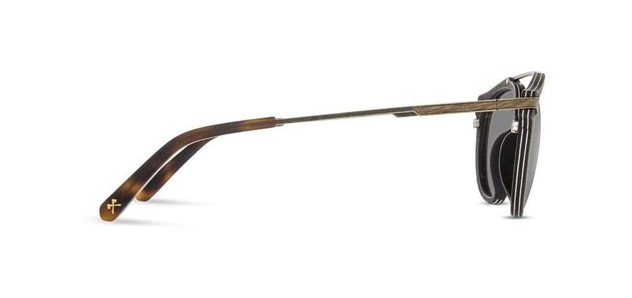 Shwood Kennedy Wood Sunglasses – Distressed Dark Walnut Frame with Grey Polarized Lenses – Stylish & Durable for Outdoor Activities, Driving, and Beach Days