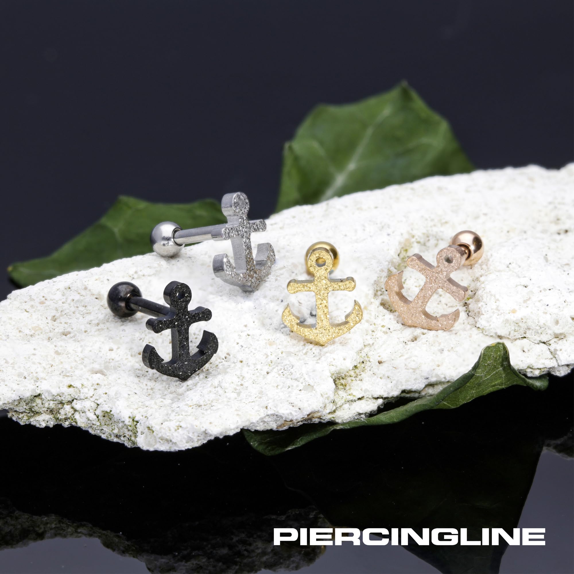 16G Surgical Steel 316L Ear Piercing Jewelry - Anchor Helix Tragus Cartilage Stud Earrings for Men & Women | Hypoallergenic Body Jewelry | Perfect for Daily Wear, Parties & Professional Settings