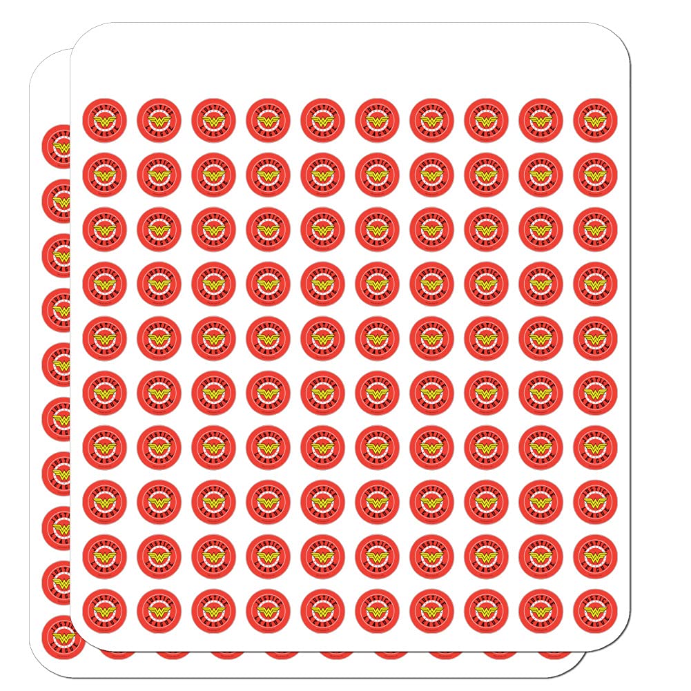 Justice League Wonder Woman Athletic Logo Planner Stickers - Scrapbooking, Crafting, Bullet Journal Supplies for DIY Projects & School Organization