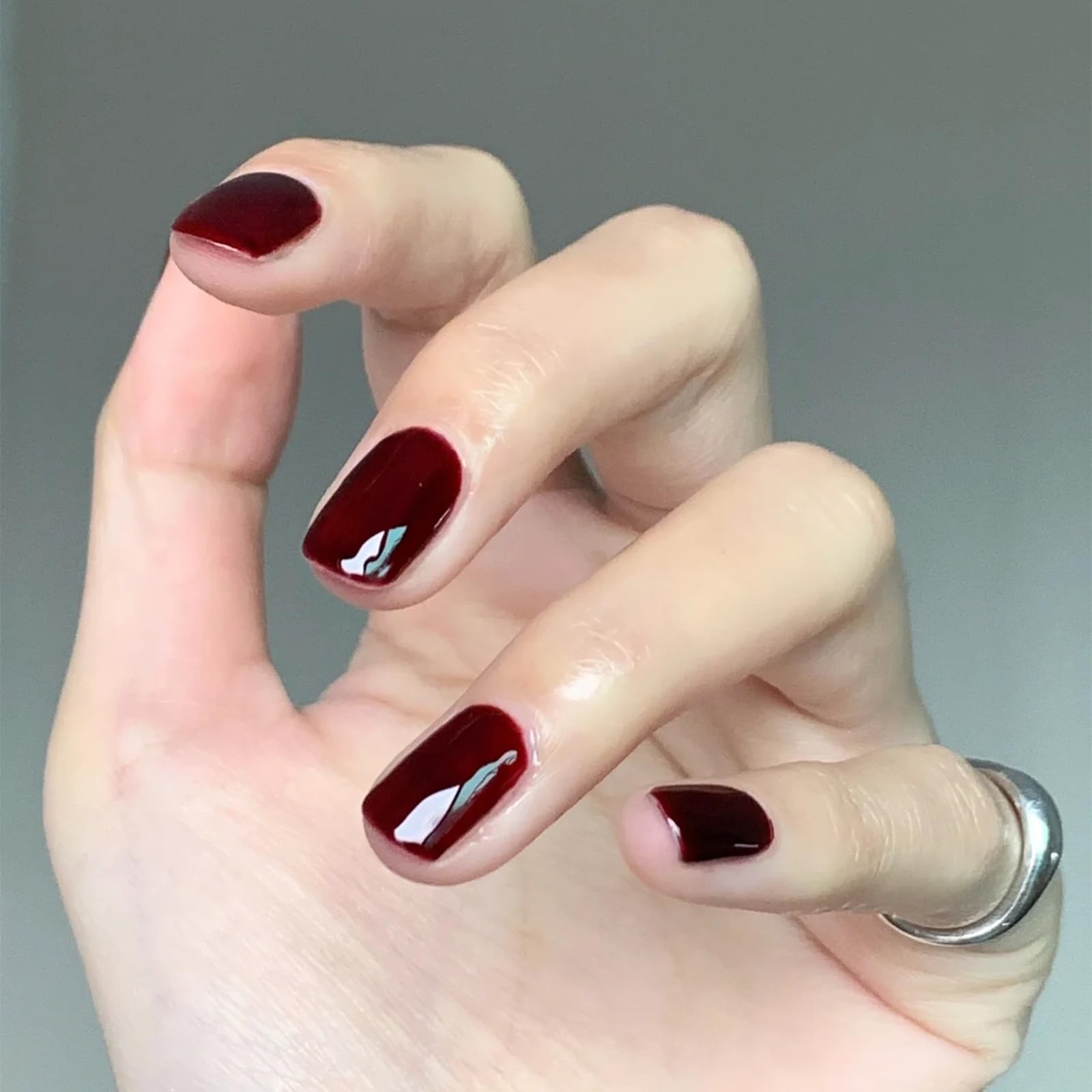 Cherry Red Nail Polish - 12ml Quick Dry Nail Lacquer for Nail Art, Long Lasting Varnish (0.41 fl oz) - Perfect for Manicures, Pedicures & Salon Nail Designs