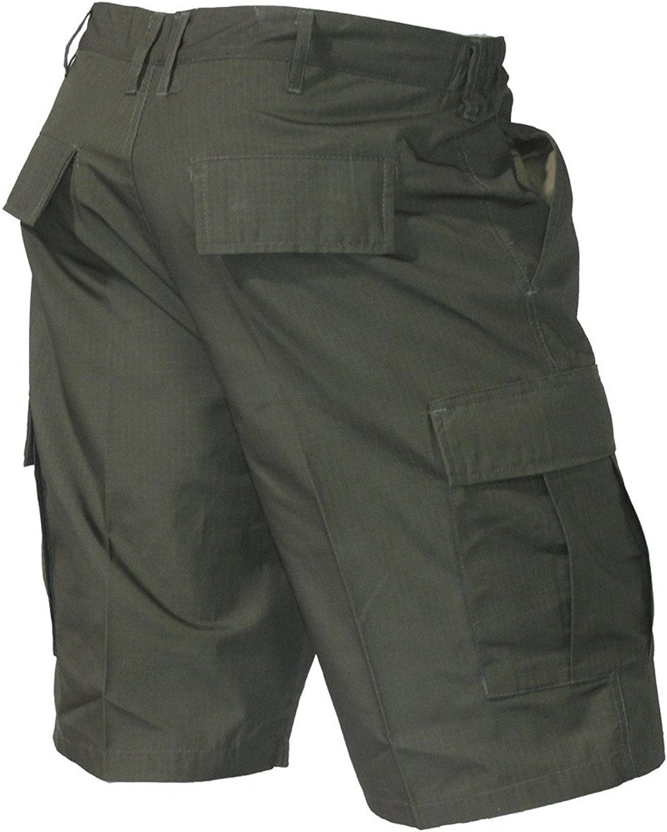 Men's Casual Cargo Shorts - Military BDU Ripstop Camo Streetwear Shorts for Outdoor Hiking & Urban Fashion