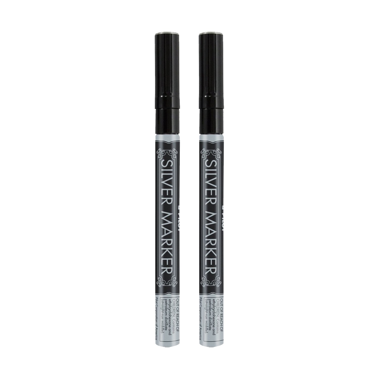 Pilot Silver Metallic Permanent Paint Marker - Extra Fine Point (0.7mm) - 2-Pack (41600) - Ideal for DIY Crafts, Metal Marking & Industrial Labeling