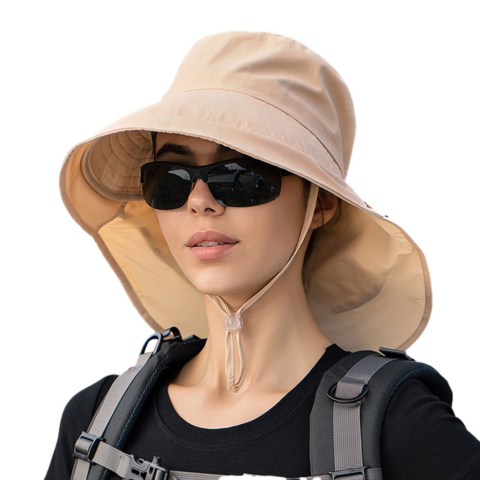 Women's Wide Brim UPF 50+ Sun Hat for Outdoor Sports - Hiking, Running, Beach & Gardening Sun Protection