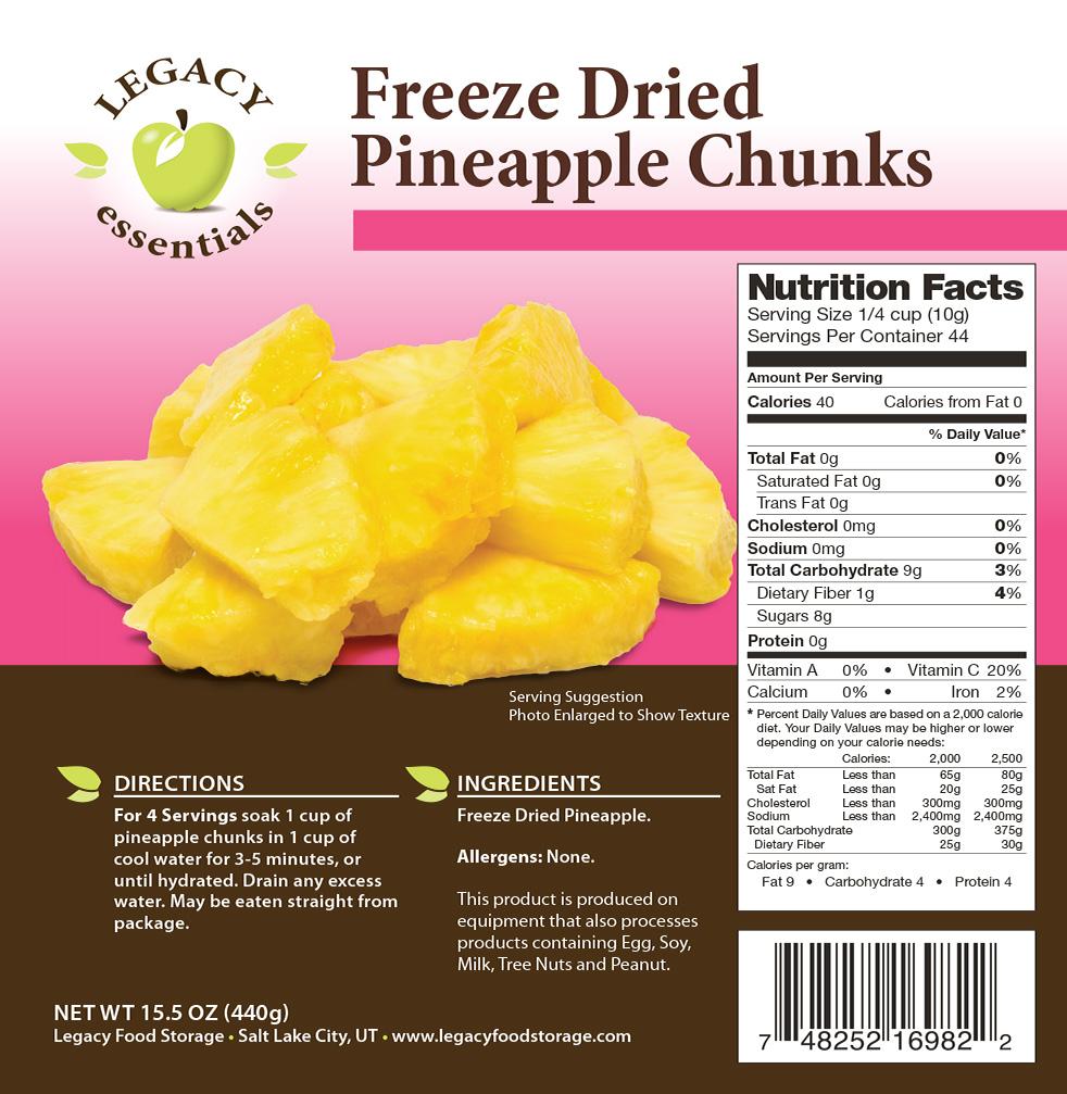 Premium Freeze Dried Pineapple Slices - 100% Natural, No Sugar Added, Gluten-Free Snack - Perfect for Camping, Hiking & Healthy On-the-Go Lifestyle
