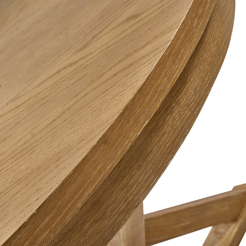 Extendable Round Dining Table - Traditional Israeli Design for Small Spaces | Perfect for Family Gatherings & Dinner Parties