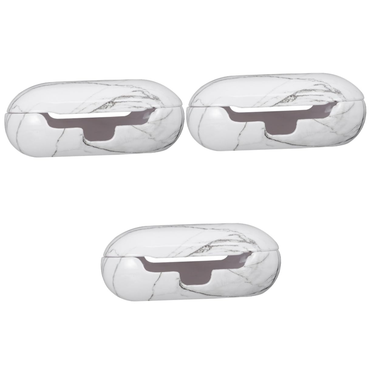 Mikikit 3 Pack Marble Pattern Headphone Case - Anti-Fall Protective Cover for Earphones, Earbuds & Headsets | Perfect for Travel, Gym & Office Use