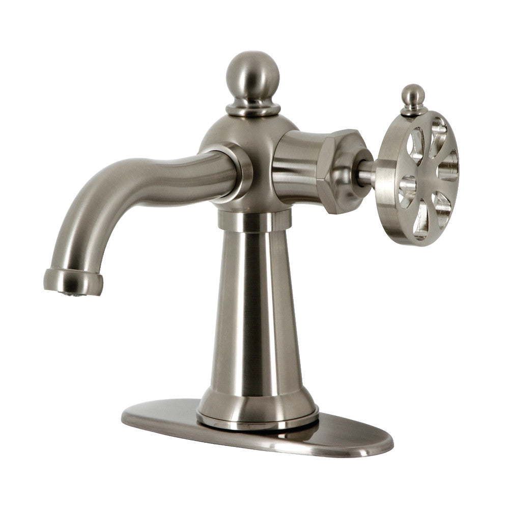 Belknap Single Handle Bathroom Sink Faucet with Push Pop-Up Drain - Perfect for Modern Bathroom Renovations and Small Space Vanities