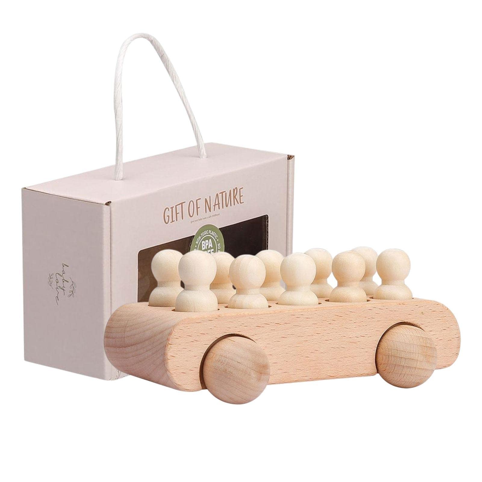 Wooden Peg Dolls Toys for Kids - Educational Preschool Learning Toys for Girls | Perfect for Role Play, Storytelling & Early Childhood Development