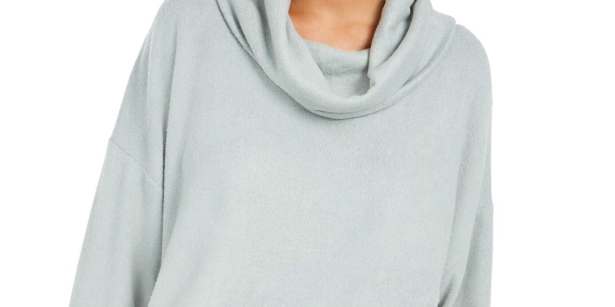 Junior's Cozy Funnel Neck Pullover Sweater - Green Women's Casual Knit Top Size Small | Warm Winter Wear for Teens, Perfect for School & Outdoor Activities