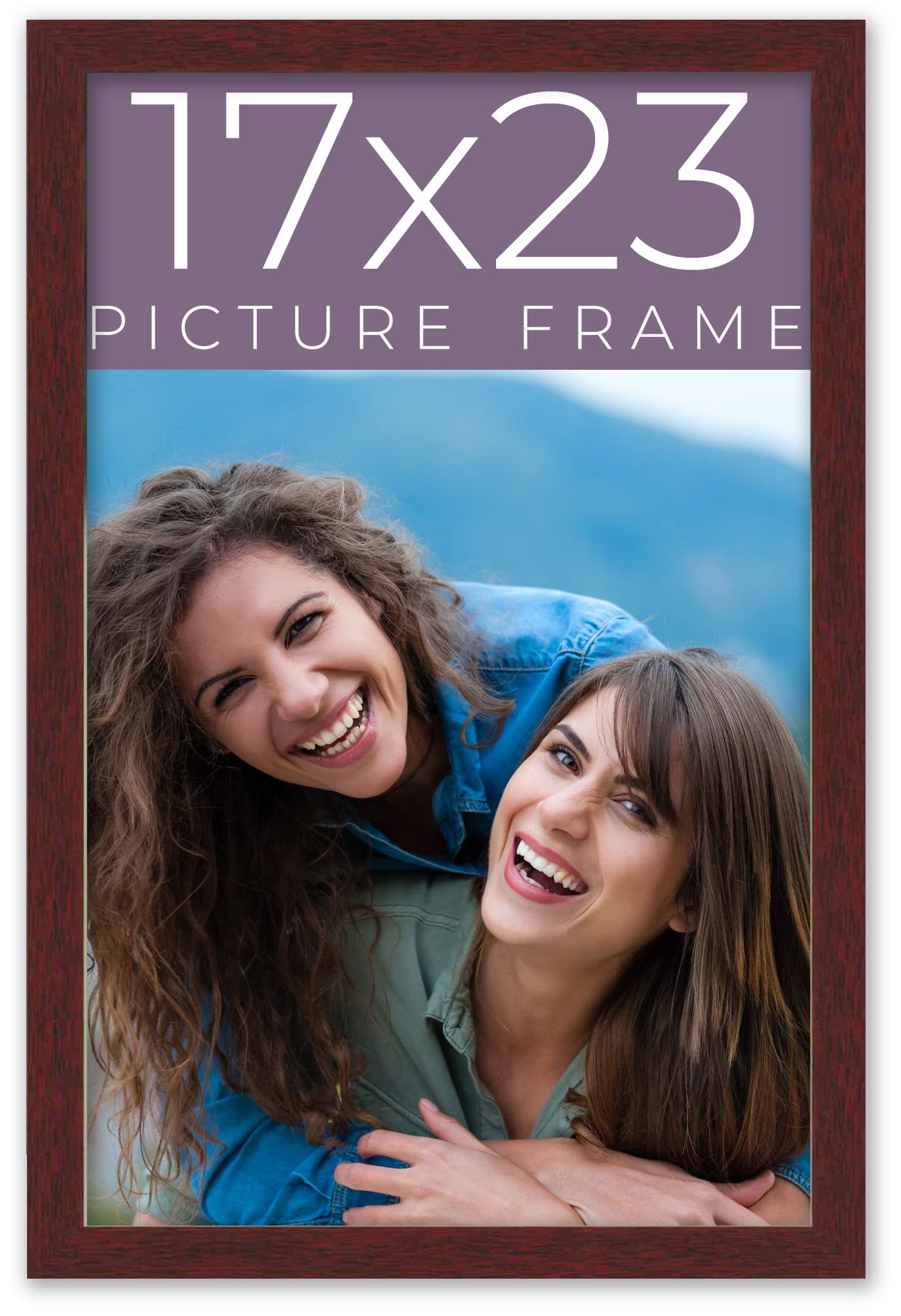 17x23 Inch Brown Solid Wood Picture Frame - 0.75