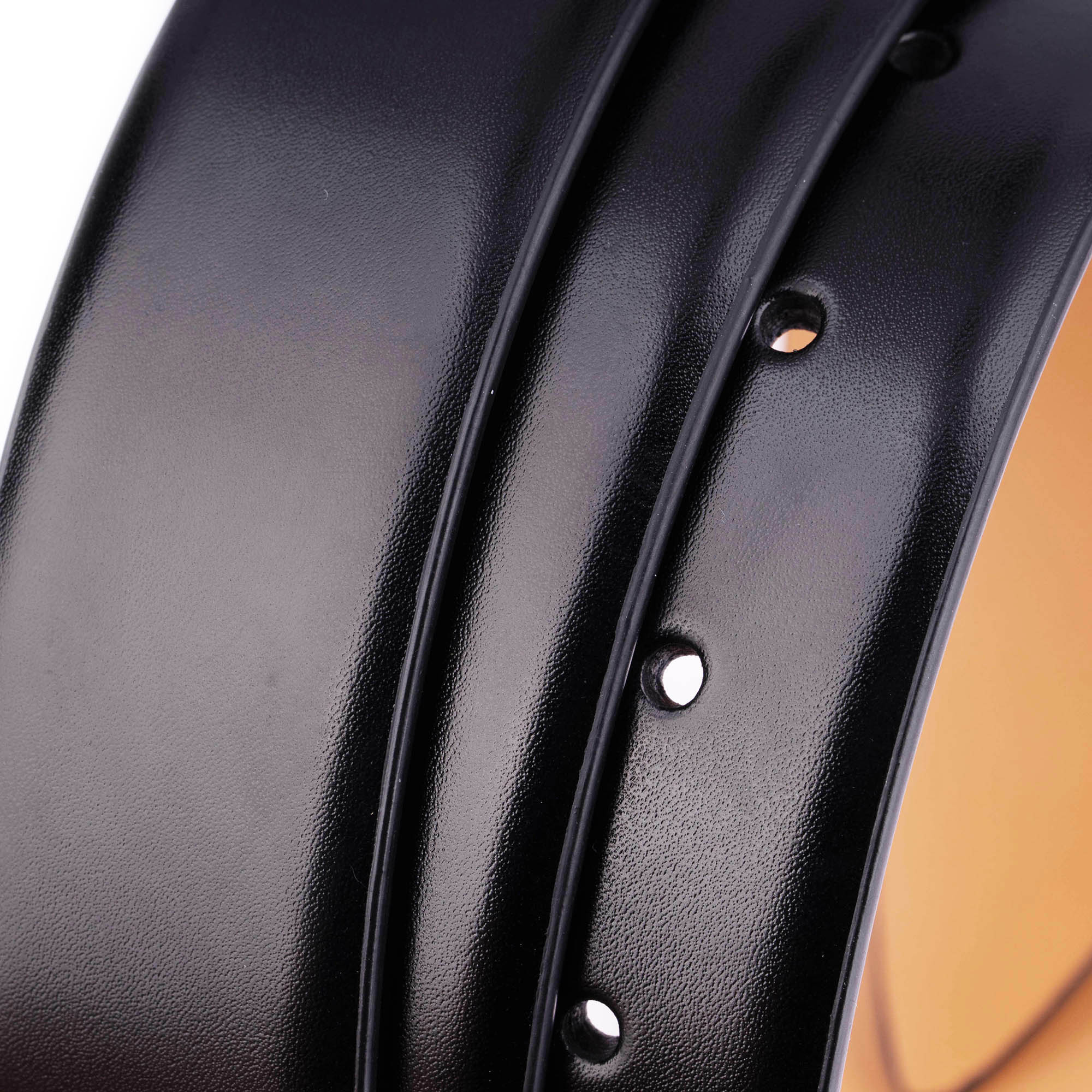 Men's Reversible Black & Beige Genuine Leather Belt Strap - 3.5cm Width - Compatible with Montblanc Buckles - Replacement Dress Belt for Business & Casual Wear