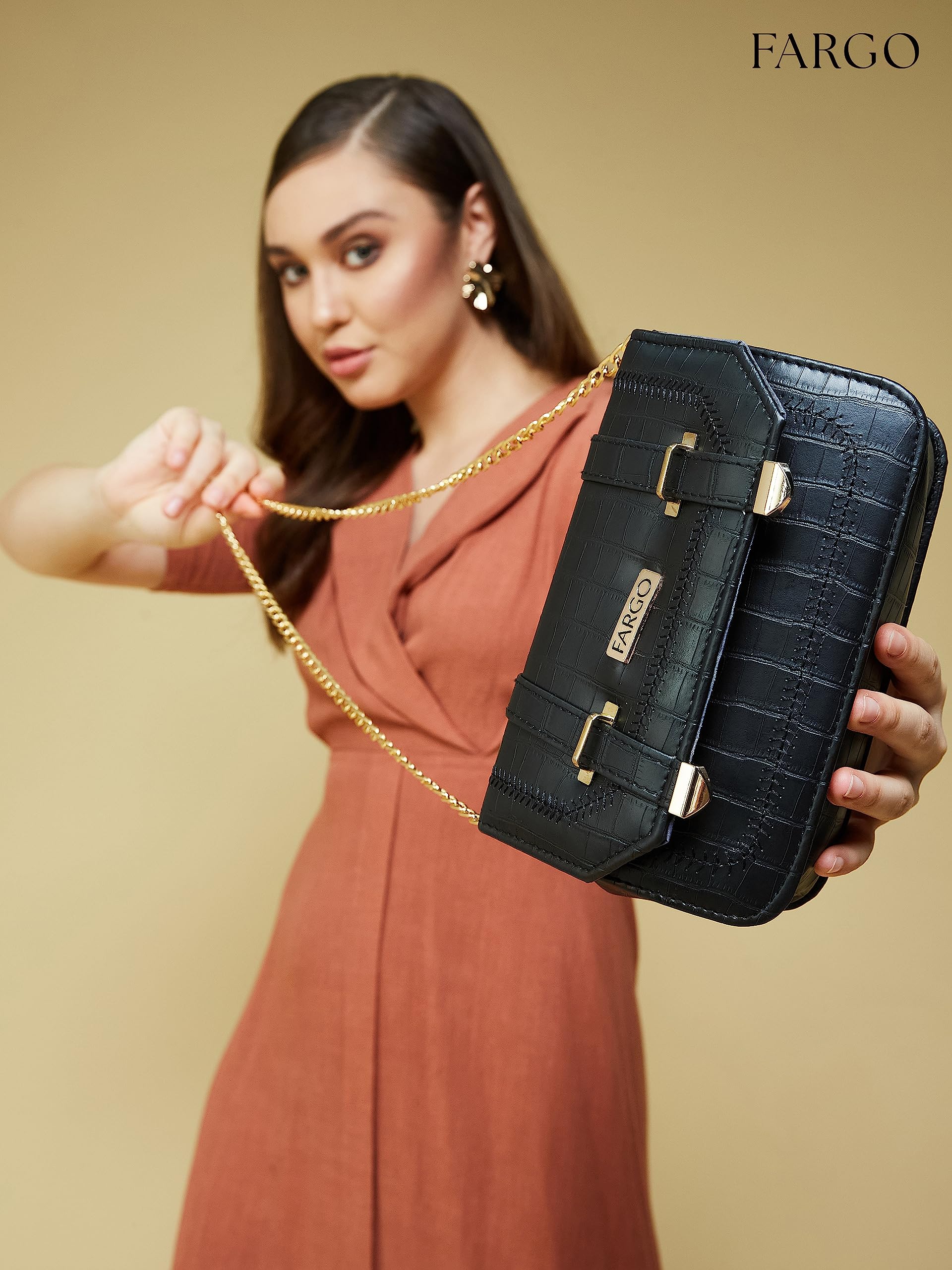 Fargo Women's Stylish Leatherette Shoulder Sling Bag - Fashion Crossbody Purse for Daily Use, Work, Travel & Shopping