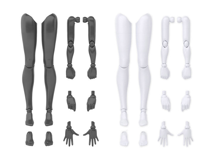 Bandai 30 Minutes Sisters 30MS OB 12 Option Body Parts - White & Black Arm & Leg Model Kit for Custom Action Figures | Perfect for Anime Collectors & DIY Model Builders