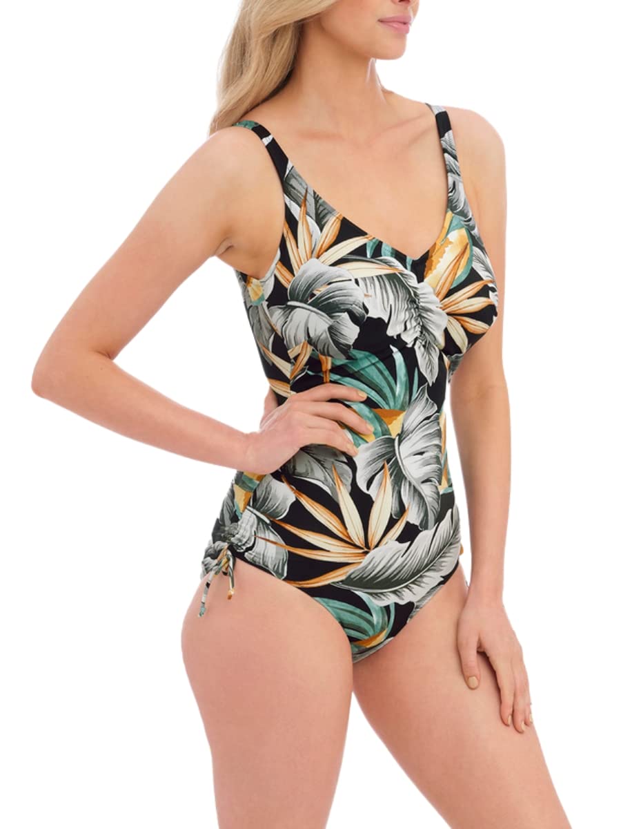 Fantasie Women's Bamboo Grove Underwire V-Neck Swimsuit | Comfortable & Supportive Swimwear for Beach, Pool & Vacation | Plus Size Swimsuits for Women