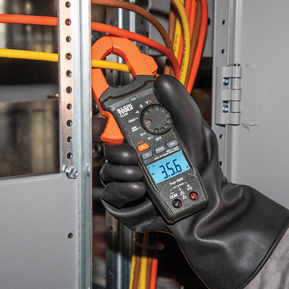 Klein Tools CL220VP Digital Clamp Meter Kit - Non-Contact Voltage Tester, GFCI Outlet Tester, AC/DC Voltage Detector - Professional Electrical Testing Tools for Electricians, HVAC Technicians & Home DIY Projects