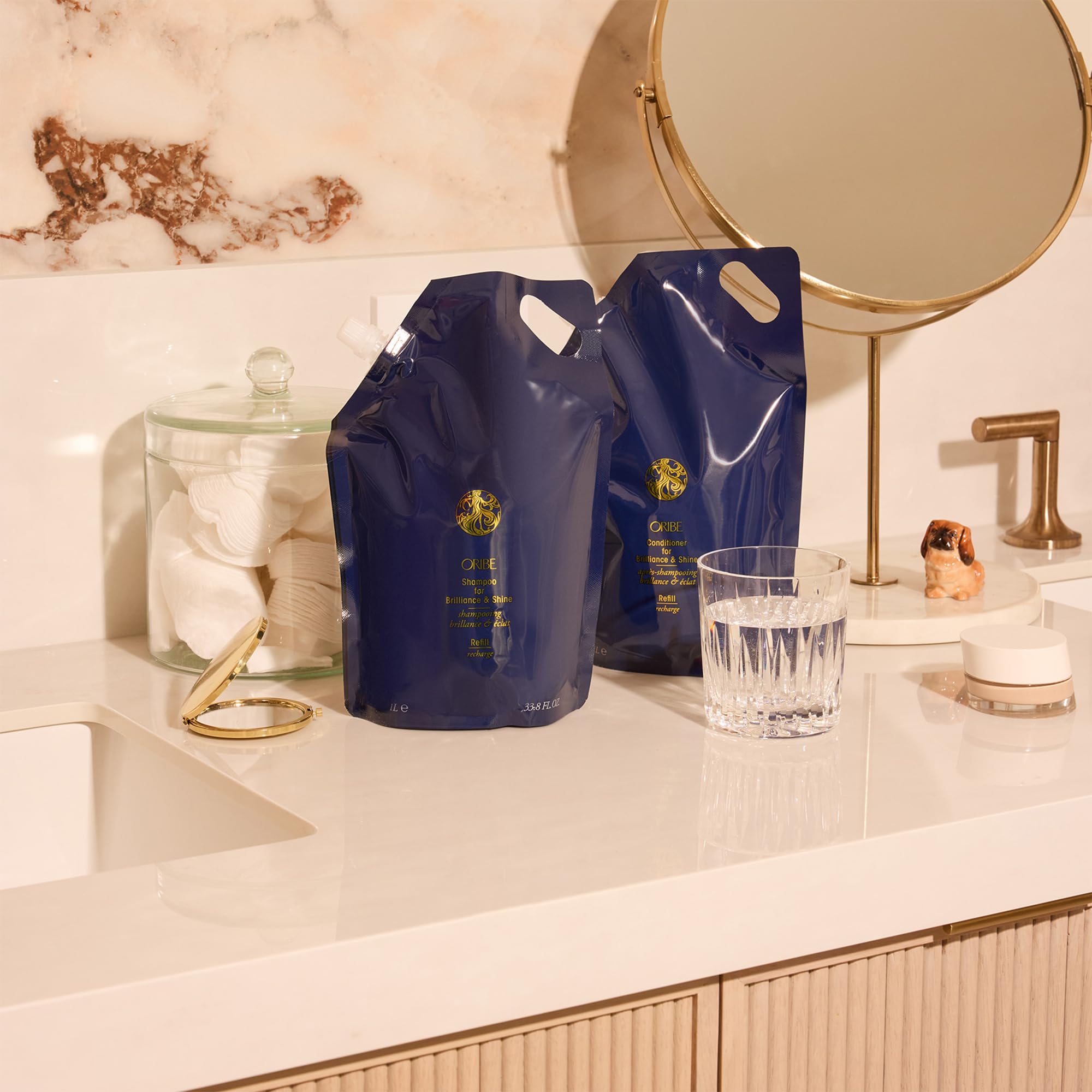 ORIBE Supershine Moisturizing Conditioner Refill - 33.8oz / 1 Liter for Dry, Damaged Hair - Salon-Quality Hydration & Shine - Perfect for Daily Use & Professional Styling