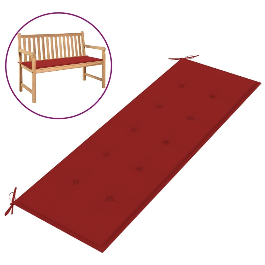 CHARMMA Waterproof Outdoor Garden Bench Cushion - Red 59.1