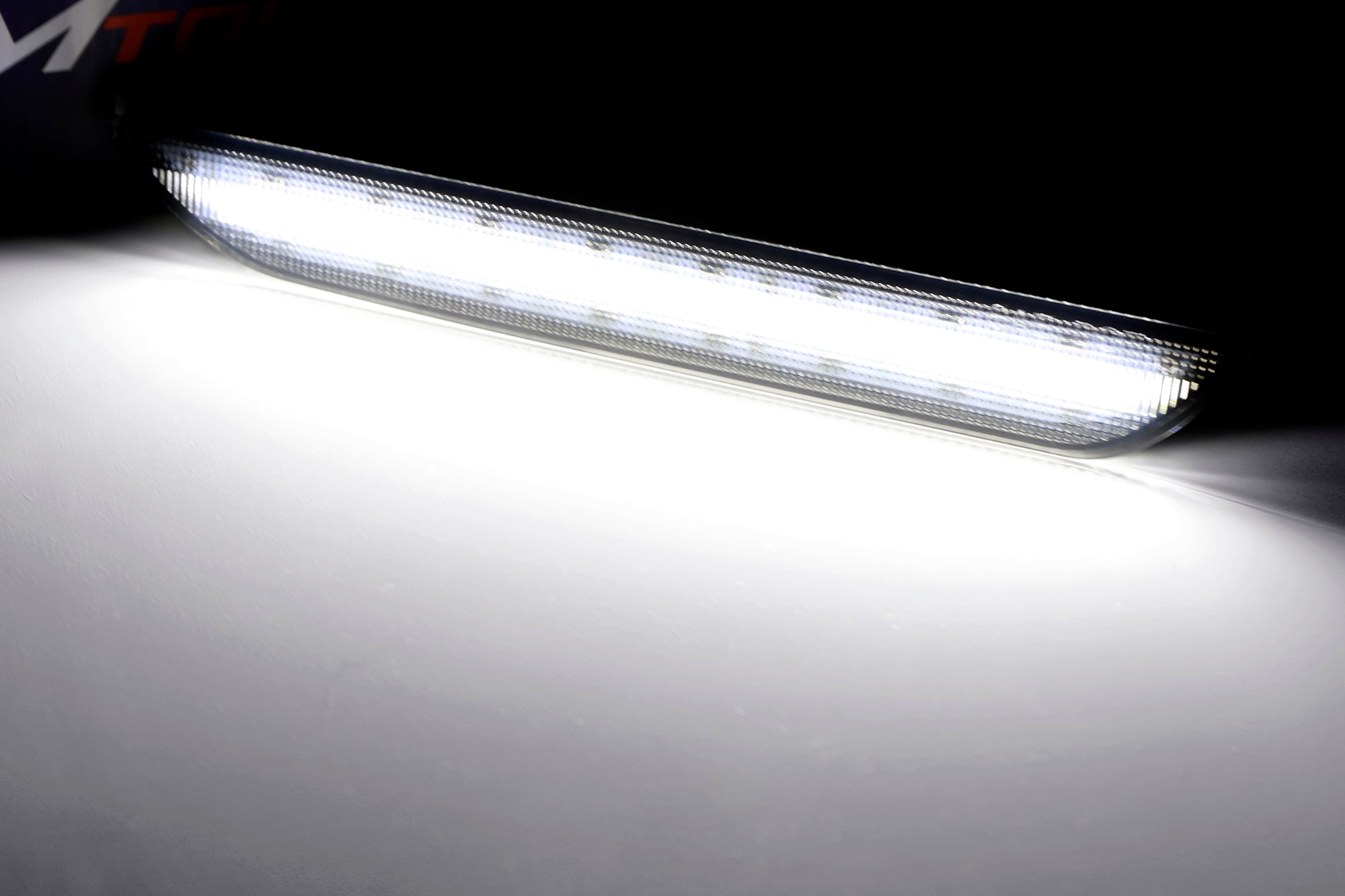 2015-2023 Ford Mustang White Full LED Rear Side Markers with 30% Dark Tinted Lens - Enhanced Visibility & Style for Night Driving & Car Shows