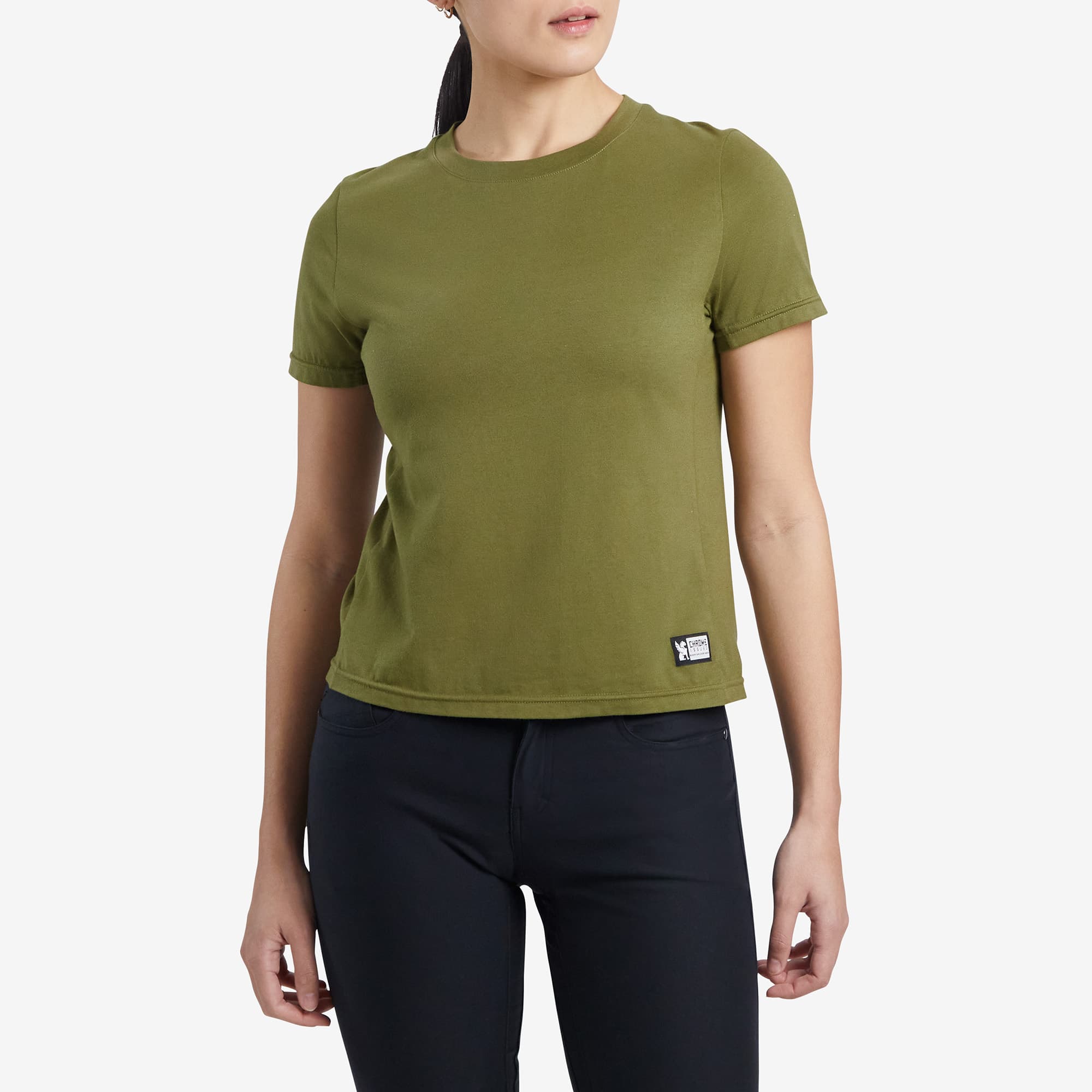 Chrome Issued Short Sleeve T-Shirt for Women - Soft Cotton Casual Tee - Perfect for Everyday Wear, Gym & Outfits