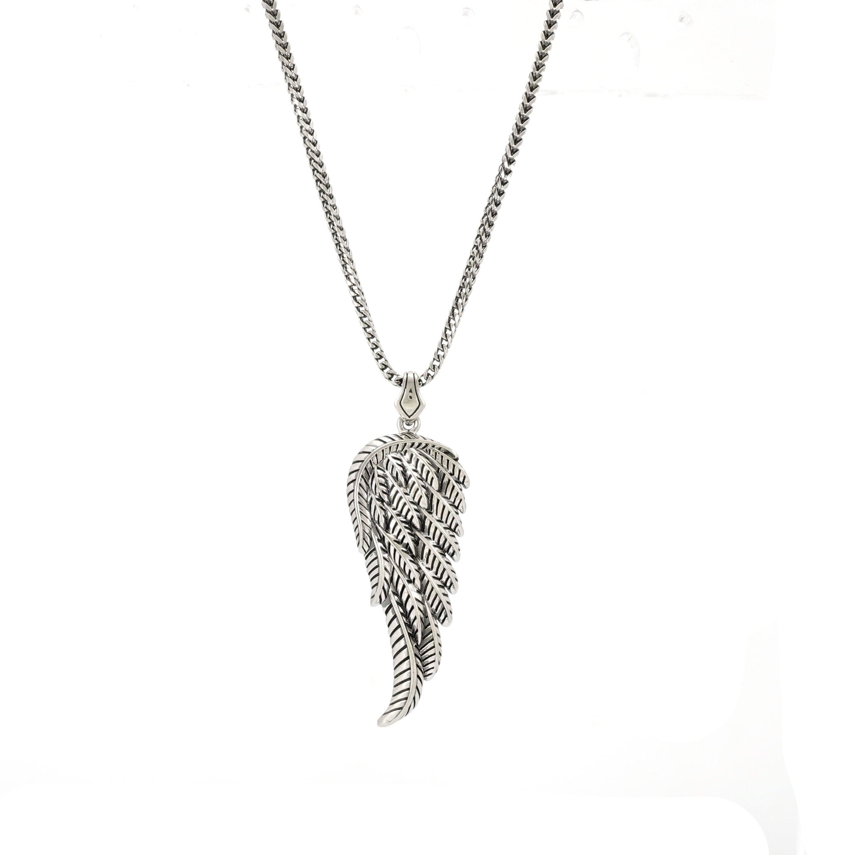 Black Electroplated Platinum Feather Wing Necklace for Women - Elegant Gothic Jewelry for Parties, Weddings & Special Occasions
