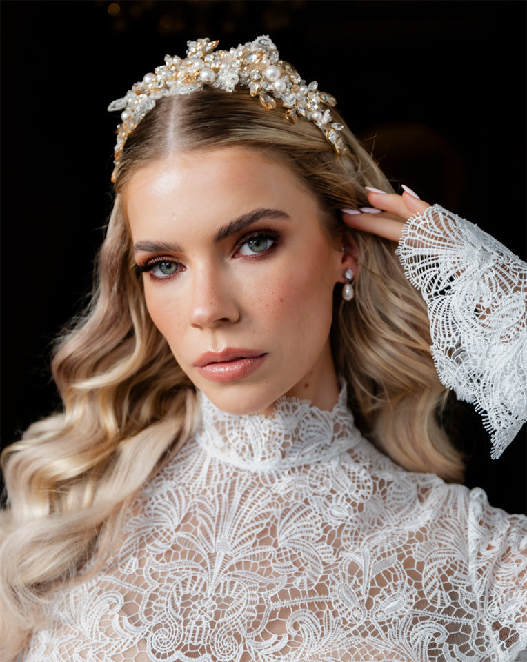 Elegant Pearl Drop Wedding Earrings | Simple Twinkle Pearl Dangle Earrings by Stephanie Browne | Perfect for Bridal, Formal Events & Special Occasions