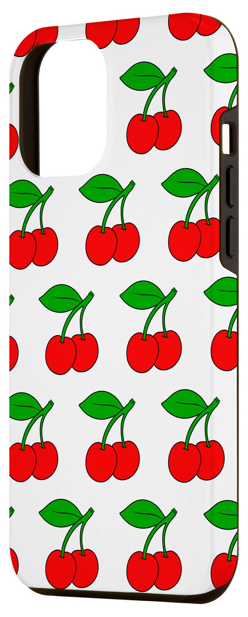 iPhone 12 Pro Max Case - Cute Cherry Fruit Print Protective Cover | Slim Fit, Shockproof & Scratch Resistant | Perfect for Everyday Use, Travel & Gift Giving