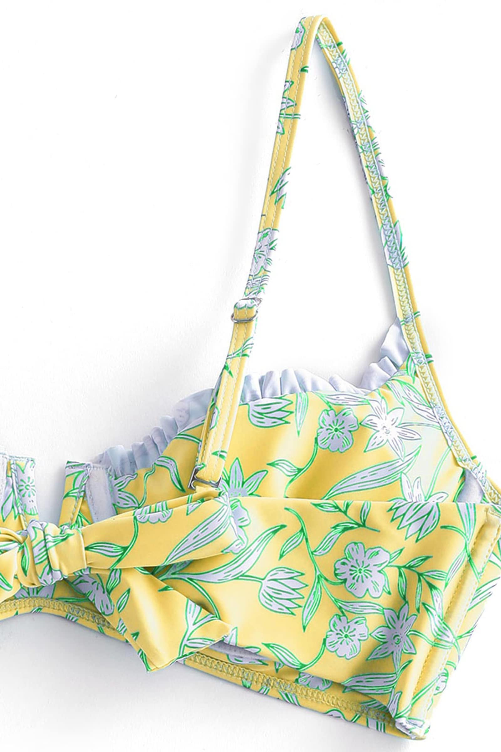 ZAFUL Floral Underwire Bikini Set - High Cut V-Wire Swimsuit for Beach & Pool