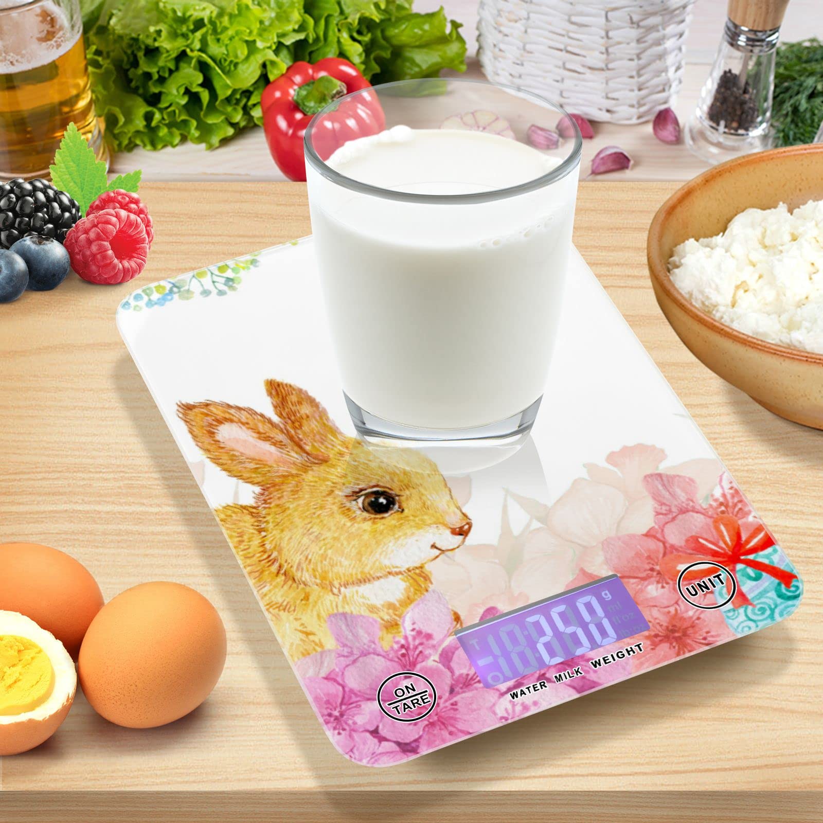 **Easter Bunny Egg-Shaped Digital Kitchen Scale - Waterproof Food Scale with Ounces & Grams for Cooking, Baking, Jewelry, Coffee & Small Items - Perfect for Easter Gifts & Home Kitchen Use**