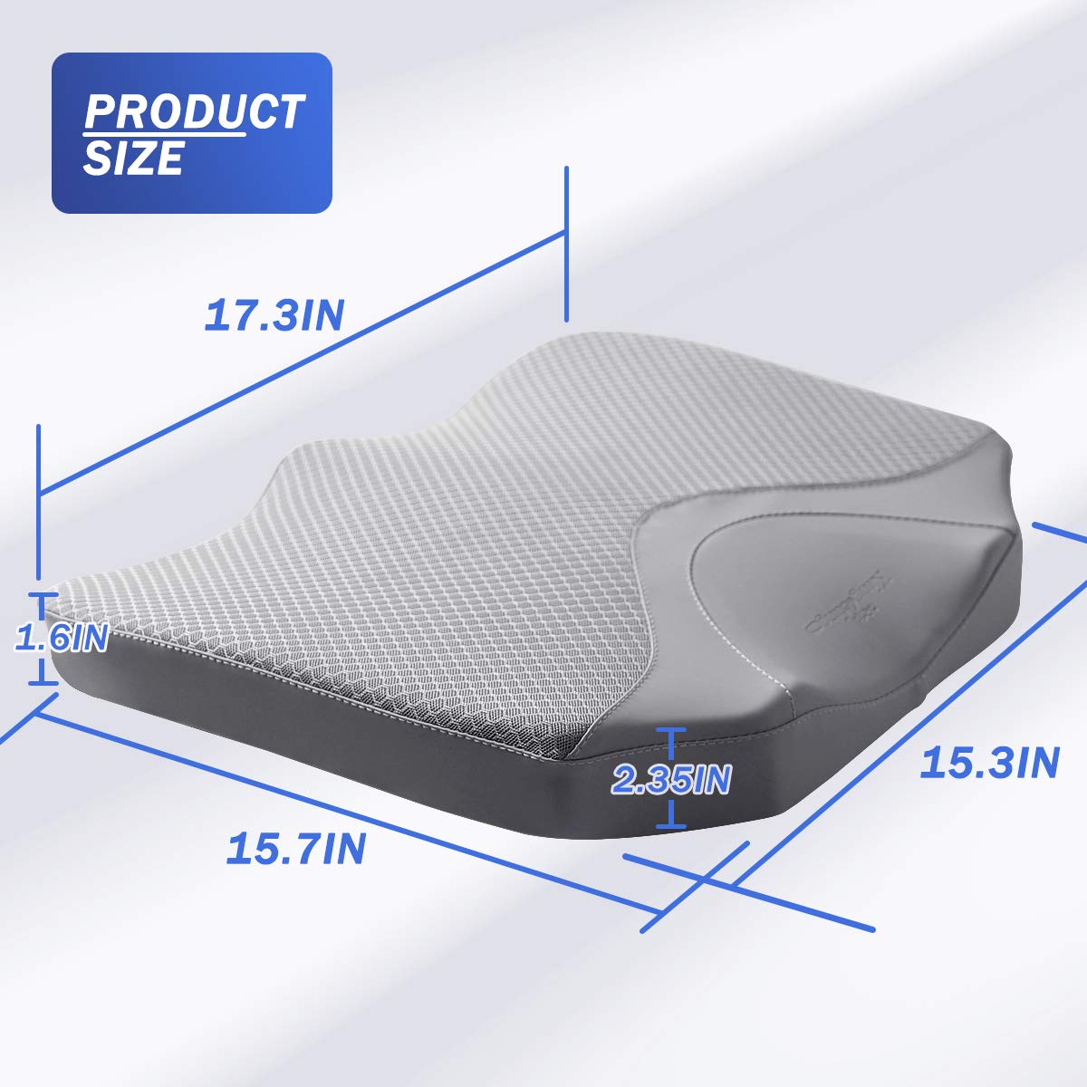 **Orthopedic Car Seat Cushion for Sciatica & Tailbone Pain Relief - Height Booster for Short Drivers - Universal Fit for Car, Truck, Office Chair & Wheelchair - Comfortable Driving & Long Sitting Support**    *(Perfect for Commuting, Road Trips, Office Work & Wheelchair Use - Reduces Back Pain & Improves Posture)*