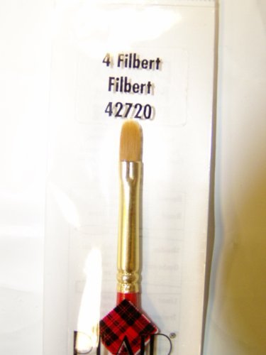 Premium Gold Nylon Filbert Paint Brushes Set of 4 - Professional Artist & DIY Painting Tools for Canvas, Acrylic, Oil & Watercolor - Perfect for Home Decor, Art Classes & Craft Projects