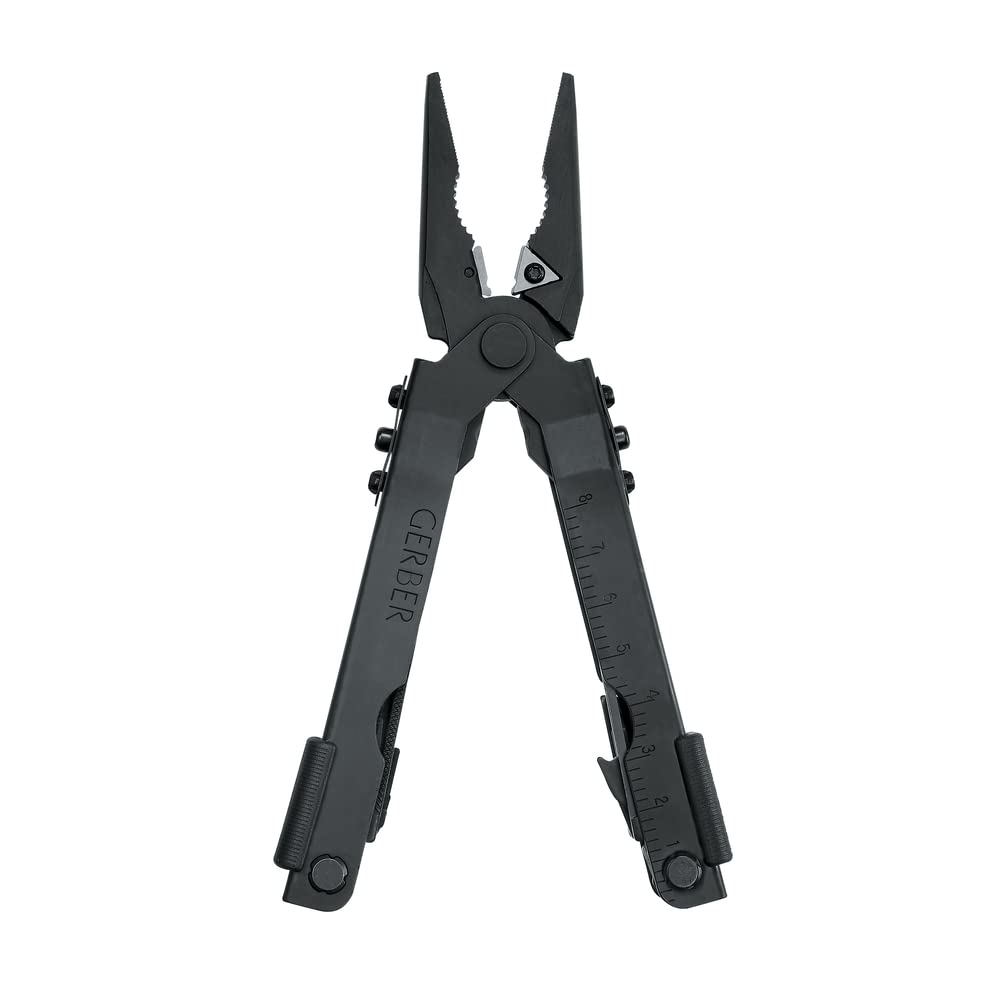 Gerber Gear Multi-Plier 600 - 14-in-1 Multitool with Needlenose Pliers, Screwdriver, Serrated Knife & Sheath | Compact EDC Tool for Camping, Hiking, Survival & Everyday Carry (Black)
