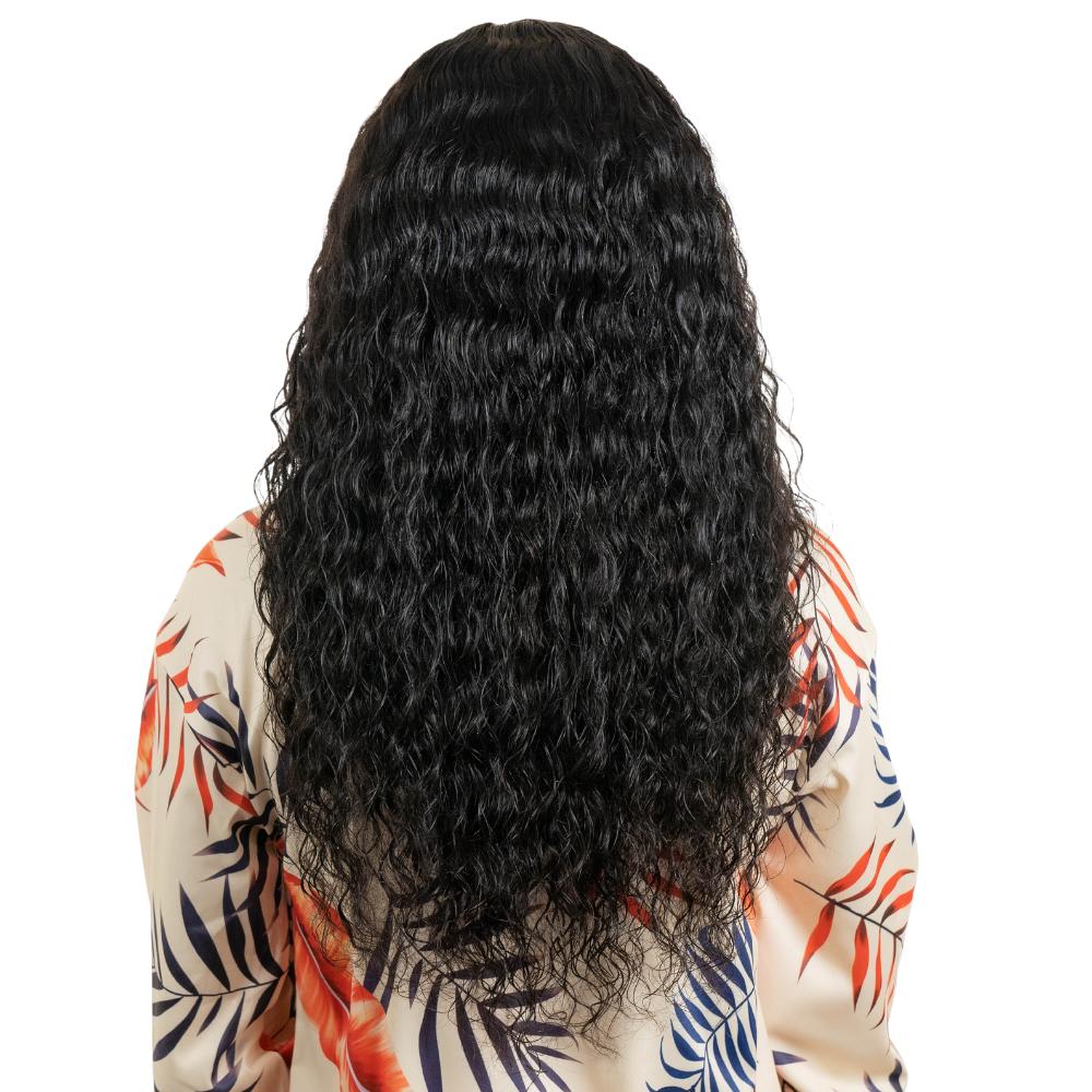 Messy Curl 4x4 Transparent Lace 100% Human Hair Closure Wig - Natural Look for Everyday Wear & Special Occasions