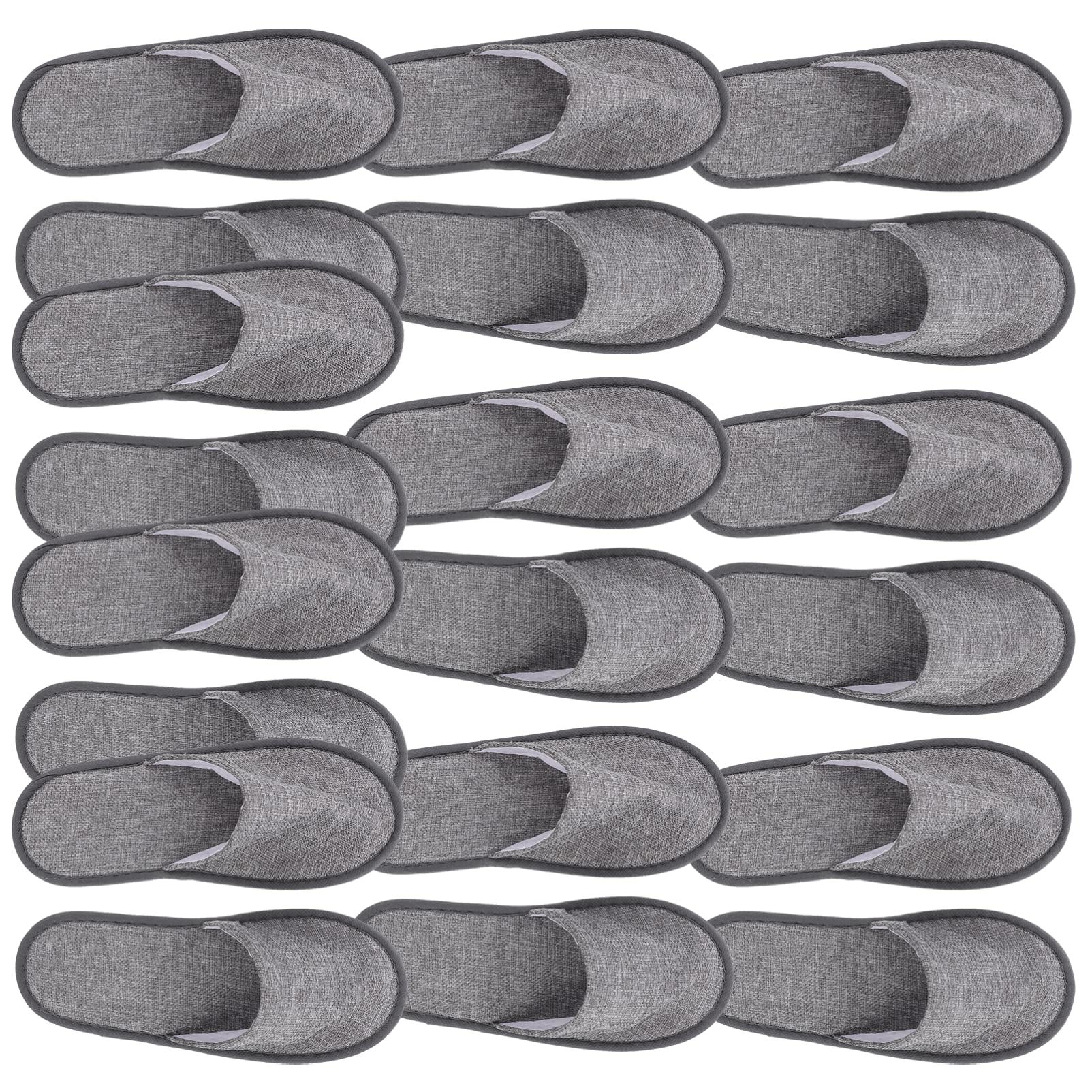 20 Pack Hotel Slippers - Non-Slip Disposable Cotton Linen Slippers for Bridal Party, Spa, Travel & Home Use - Bulk Toweling Slippers for Men & Women - Perfect for Weddings, Hotels, and Relaxation