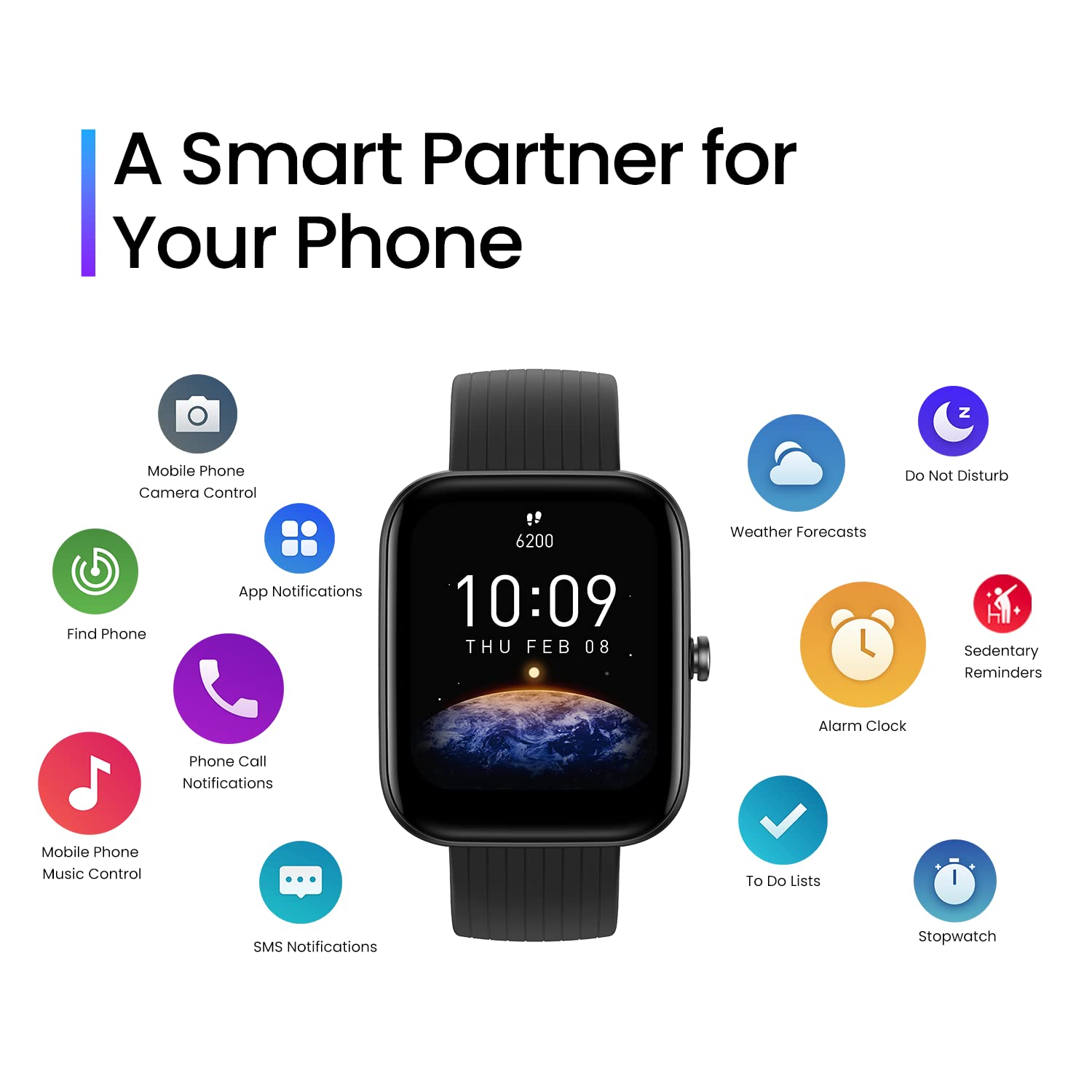 Amazfit Bip 3 Pro Smart Watch for Men - GPS Fitness Tracker with 14-Day Battery Life, 60+ Sports Modes, Water Resistant, Heart Rate & Sleep Monitor - Compatible with Android & iPhone (Black) - Perfect for Running, Swimming & Daily Activity Tracking