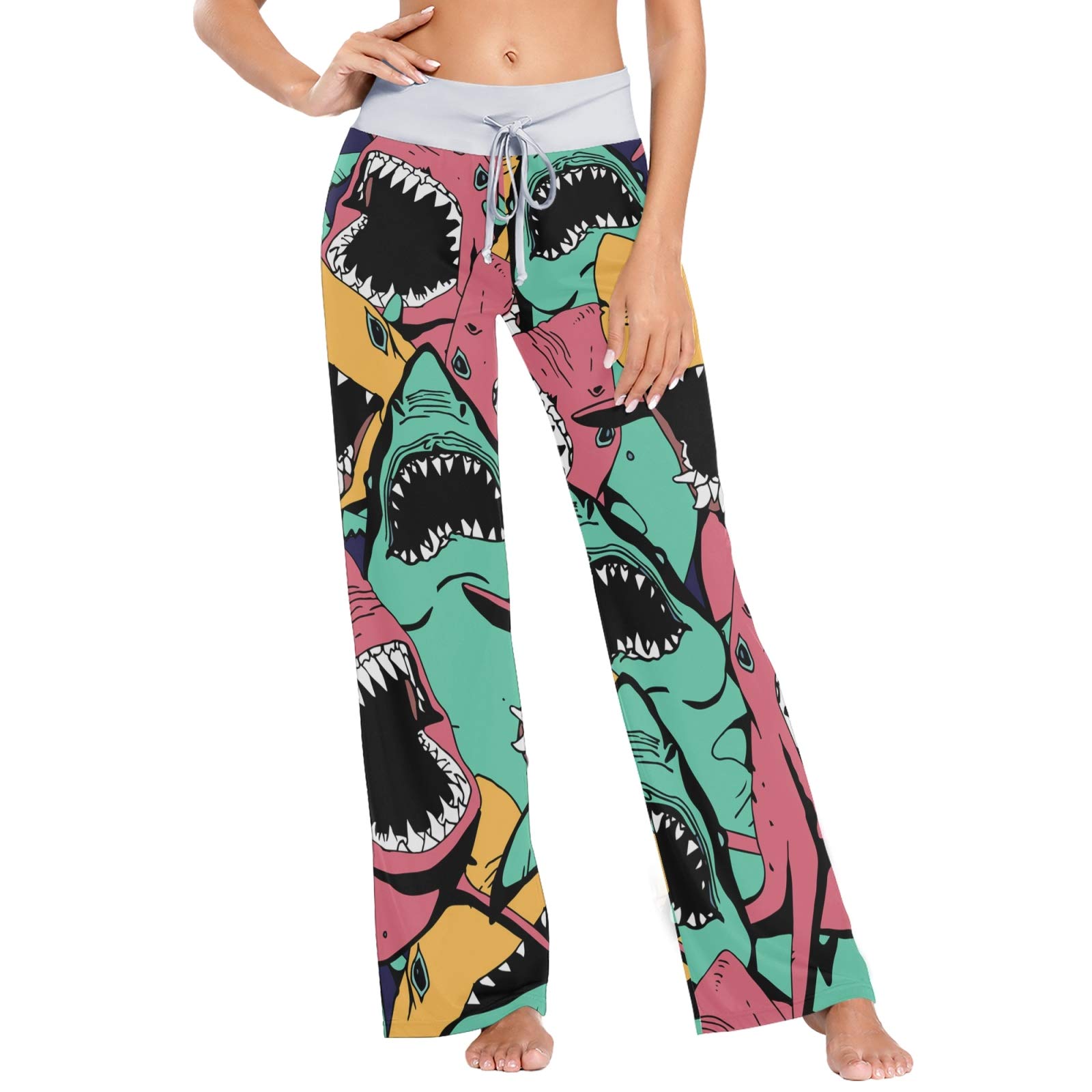 Poeticcity Women's Pajama Lounge Pants - Soft Stretchy Sleepwear Wide Leg Pants for Women (XS-XL) - Comfortable Loungewear for Sleeping, Yoga & Relaxing at Home
