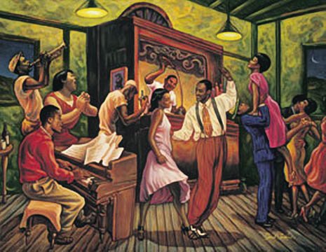 Sarah Jenkins Swing Night 8x10 Black Art Poster Print - Vintage Jazz Wall Decor for Living Room, Bedroom & Office