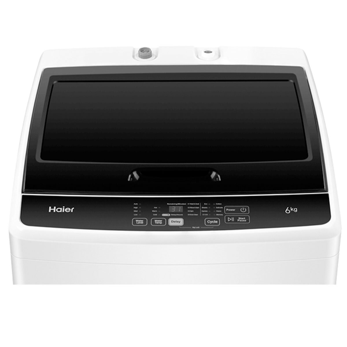 Haier 6kg Top Load Washing Machine HWT60AA1 - Energy Efficient Compact Laundry Washer for Small Apartments & Dorms | Perfect for Everyday Clothes, Bedding & Delicates