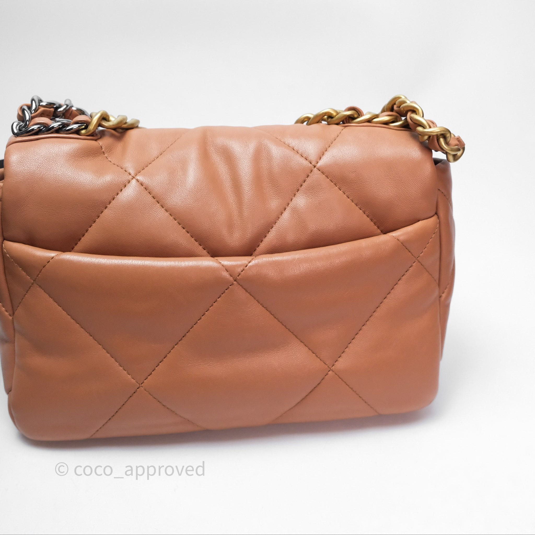 Chanel 19 Small Handbag in Caramel with Mixed Hardware - Luxury Shoulder Bag for Women, Perfect for Date Night & Special Occasions