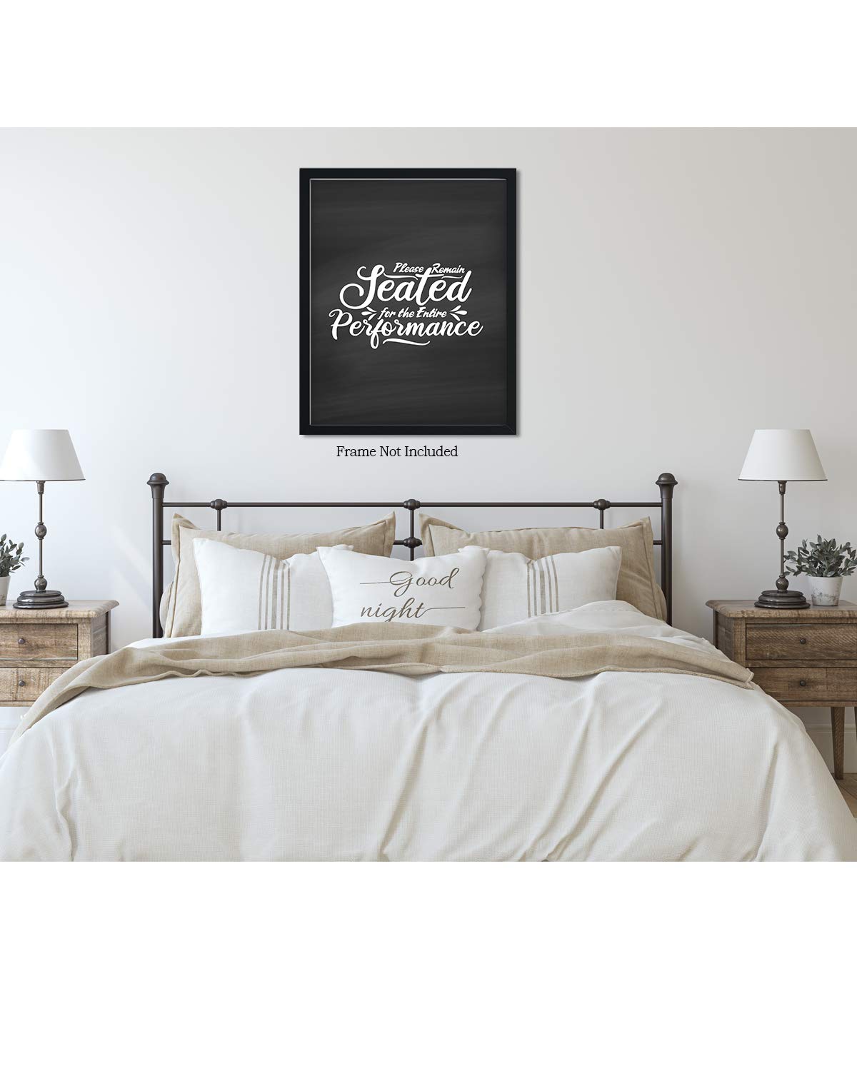 Please Remain Seated for the Entire Performance Wall Art Print - 32x40 Inch Unframed Canvas Poster - Modern Bathroom Decor & Powder Room Wall Decor - Perfect for Home, Office or Gift Giving