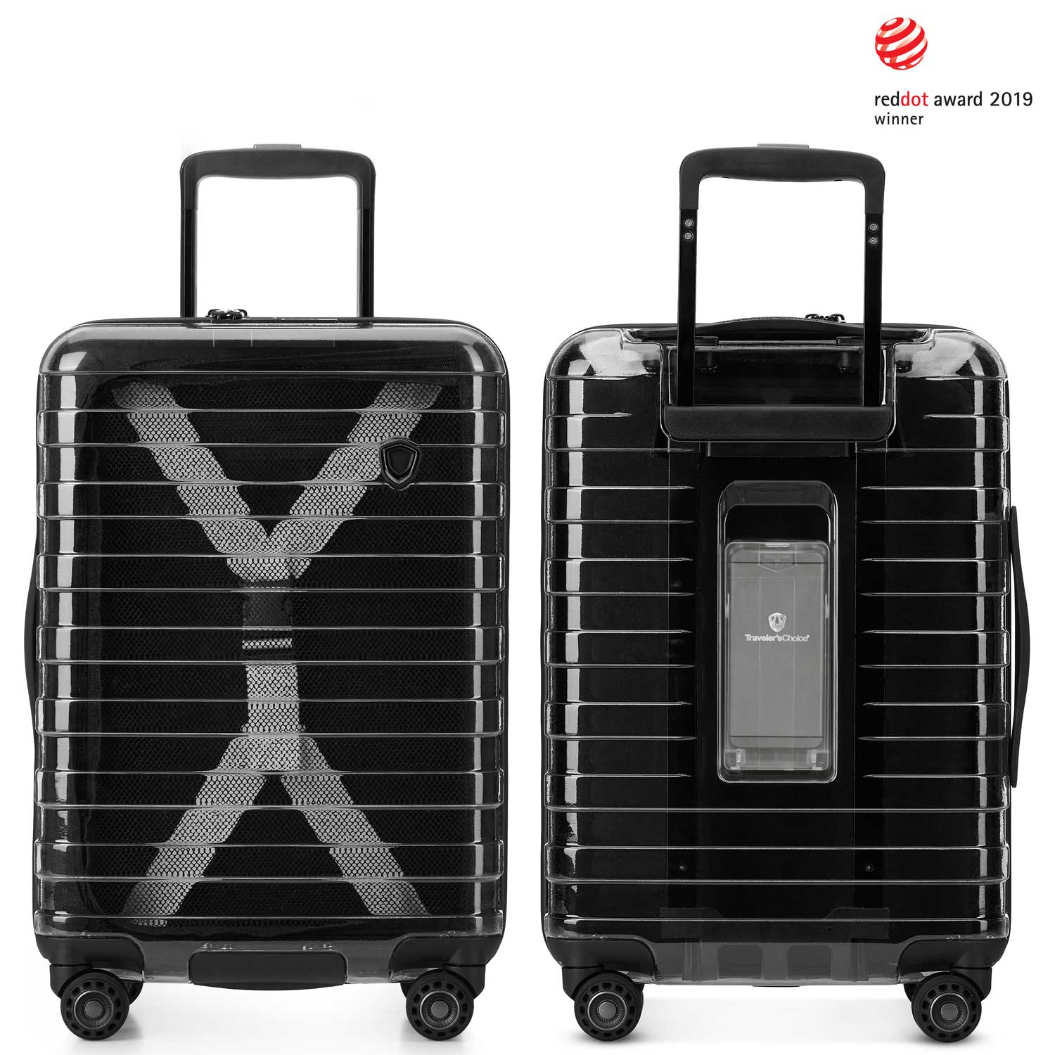 Millennial Transparent Carry On Luggage - Clear TSA Approved Travel Suitcase for Airplane, Perfect for Weekend Trips & Business Travel